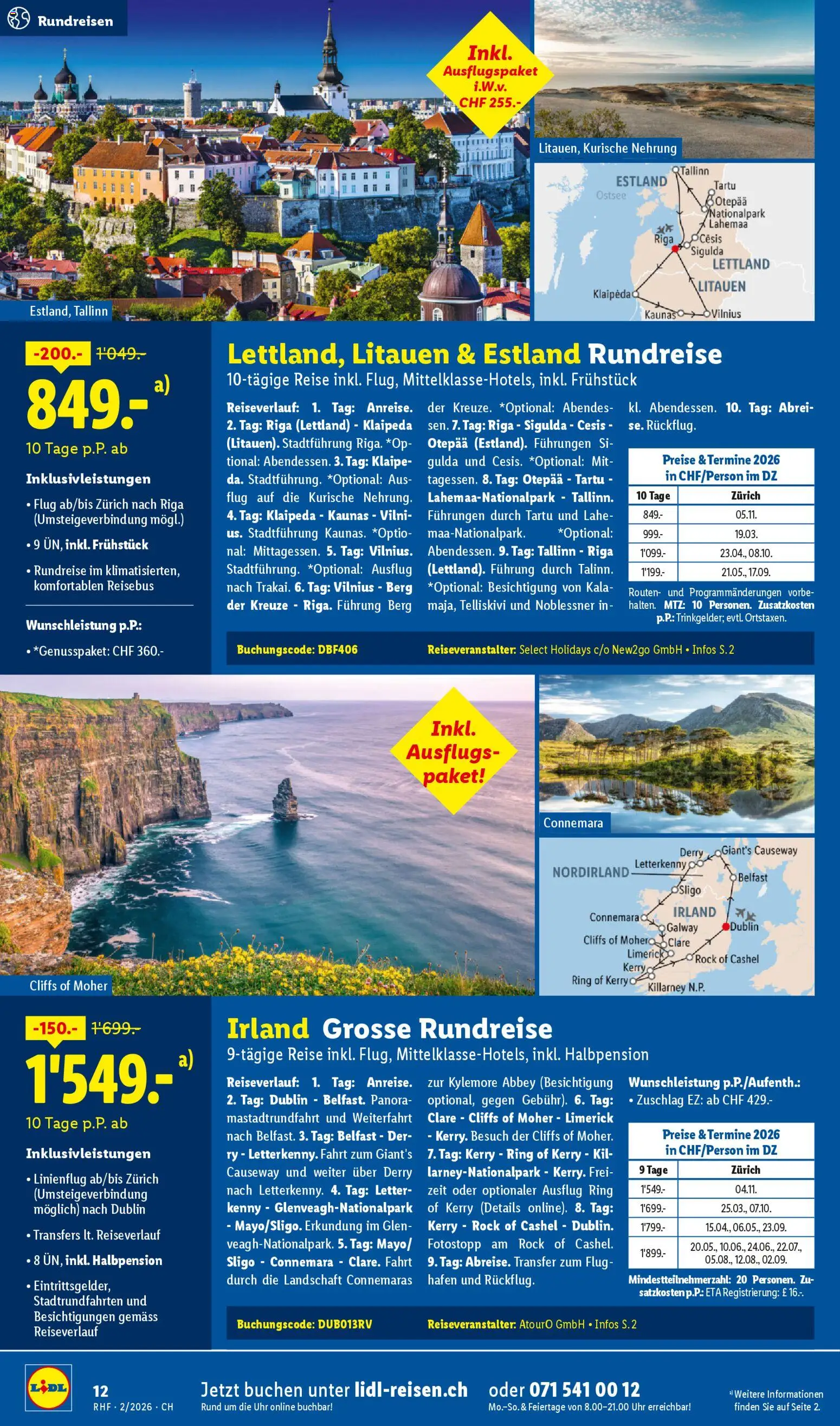 Lidl Aktionen Reisen Februar – gültig ab 28.01.2026 | Seite: 12 | Produkte: Rock, Uhr