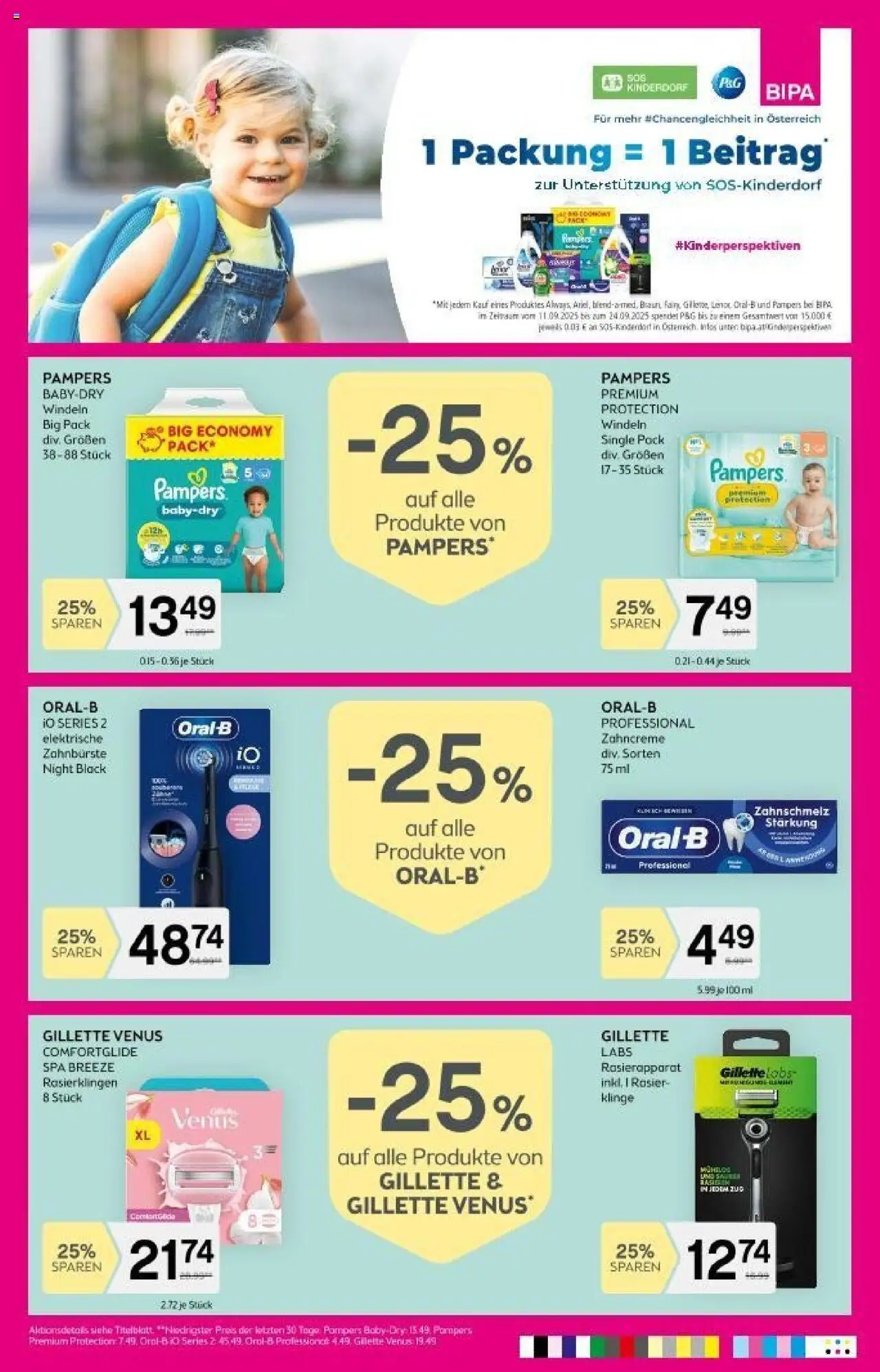 Bipa Flugblatt gültig ab 11.09.2025 | Seite: 8 | Produkte: Elektrische zahnbürste, Pampers, Zahnbürste