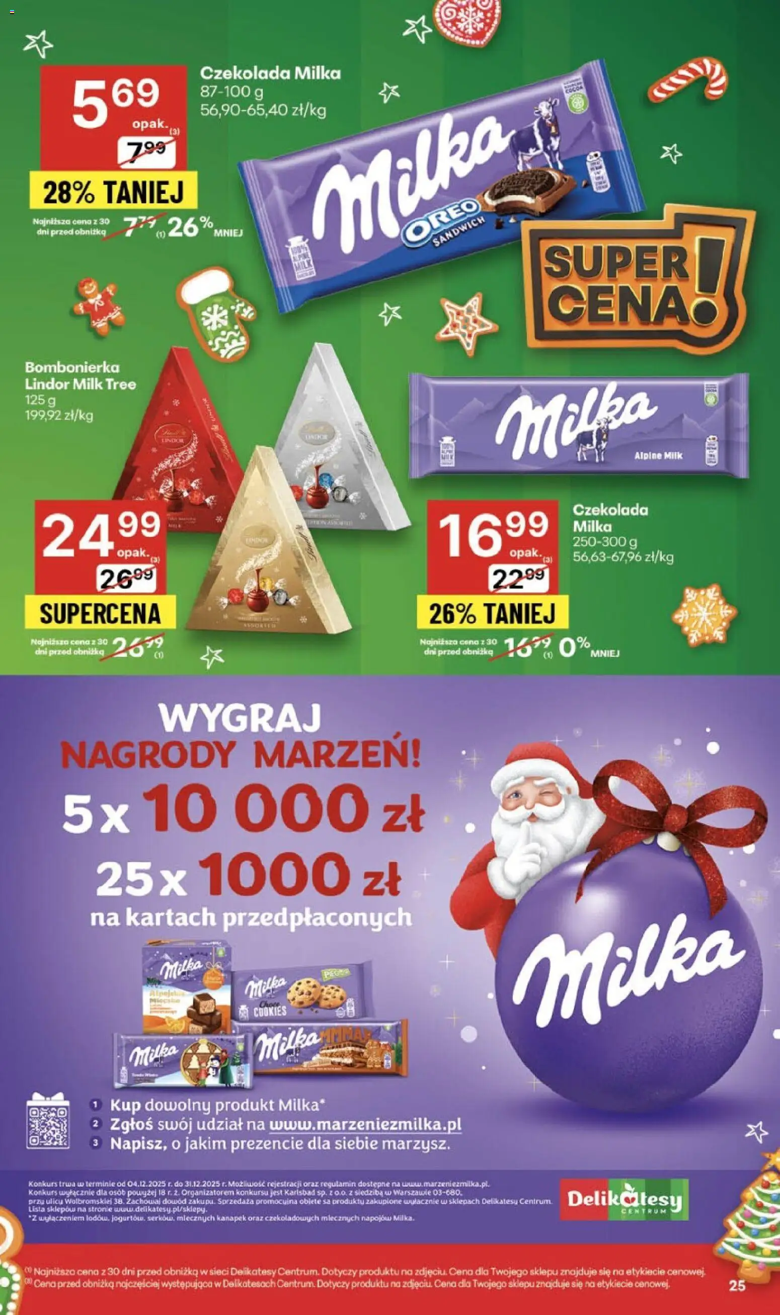 Delikatesy Centrum Gazetka - Sklepy Własne od 04.12.2025 | Strona: 25 | Produkty: Czekolada milka, Sandwich, Milka, Delikatesy