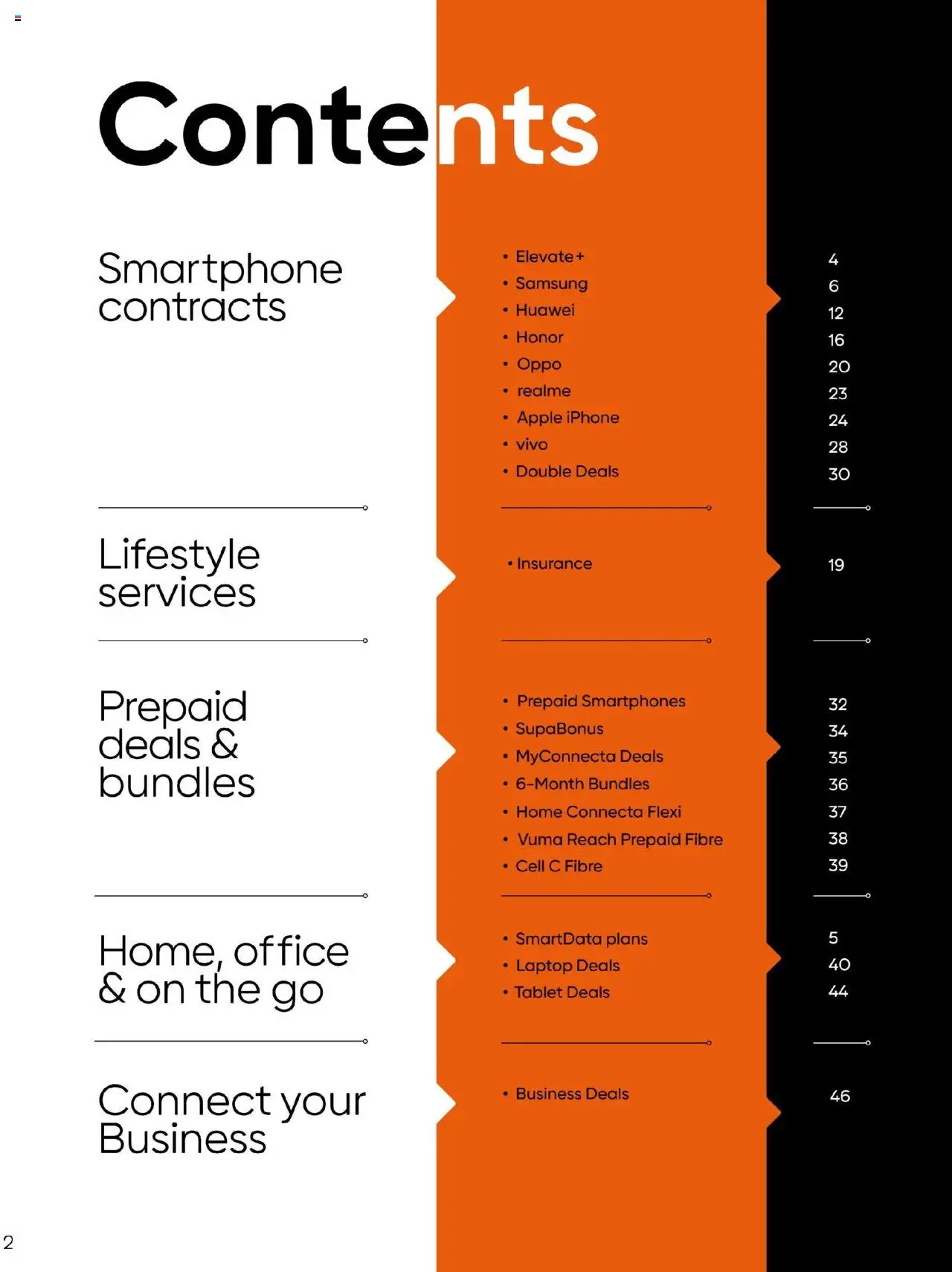 New Cell C catalogue – valid from 16.09.2025 | Page: 2 | Products: Smartphone, Tablet, Laptop