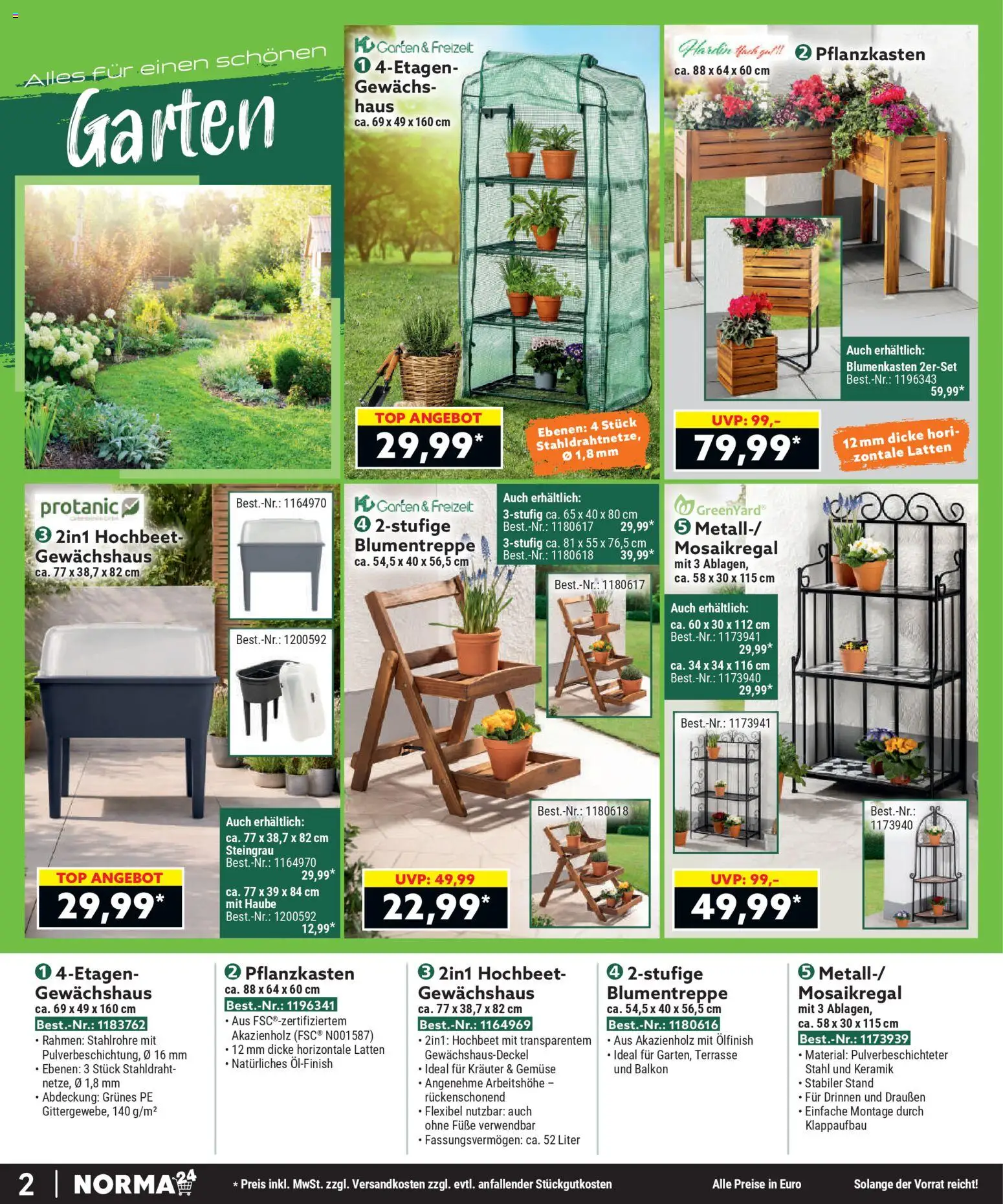 Norma Bestellmagazin März 2026 – gültig ab 01.03.2026 | Seite: 2 | Produkte: Top, Hochbeet, Gemüse