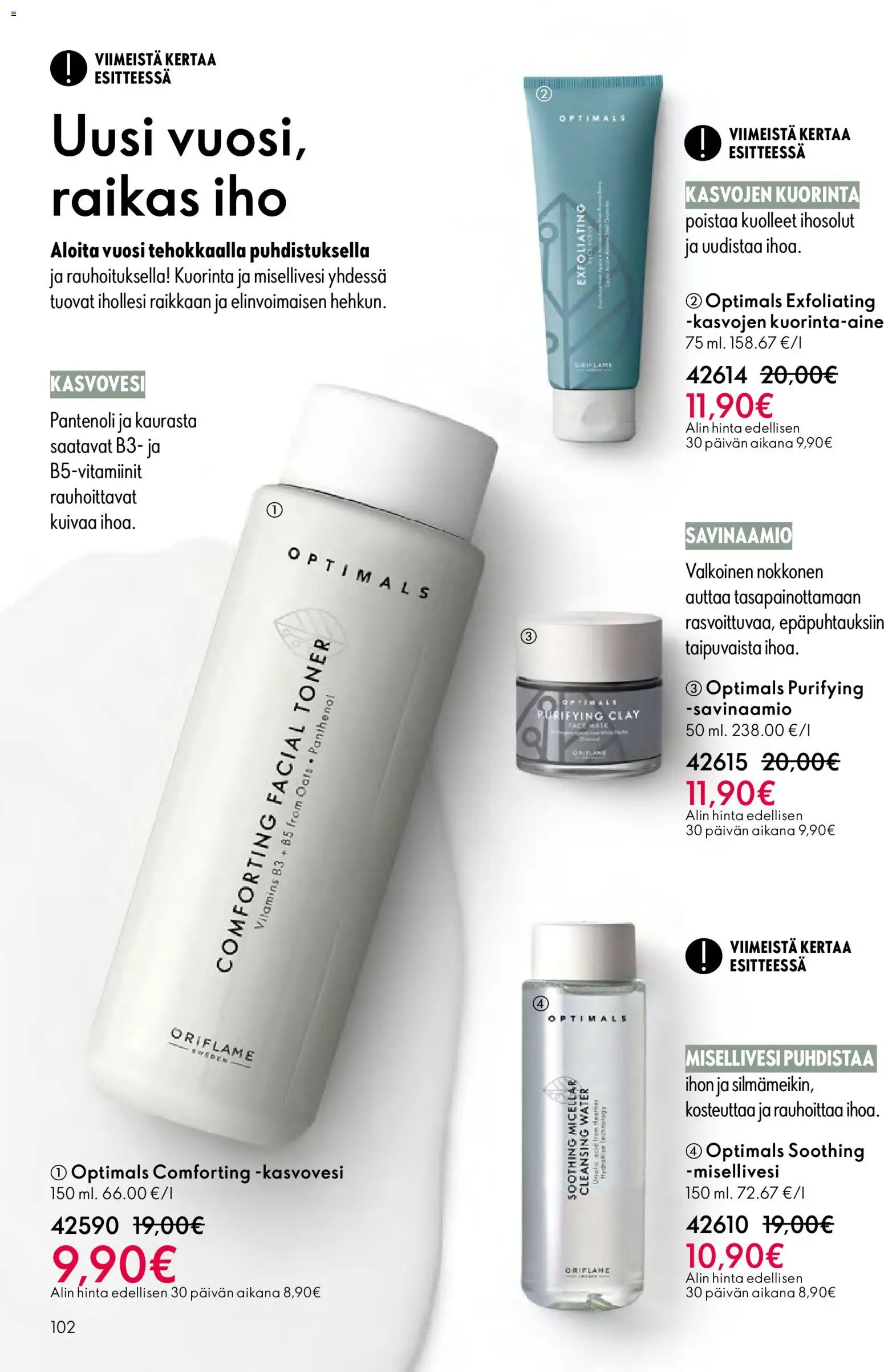Oriflame - Esite 01 – voimassa 31.12.2025 alkaen | Sivu: 102 | Tuotteet: Kuorinta, Misellivesi