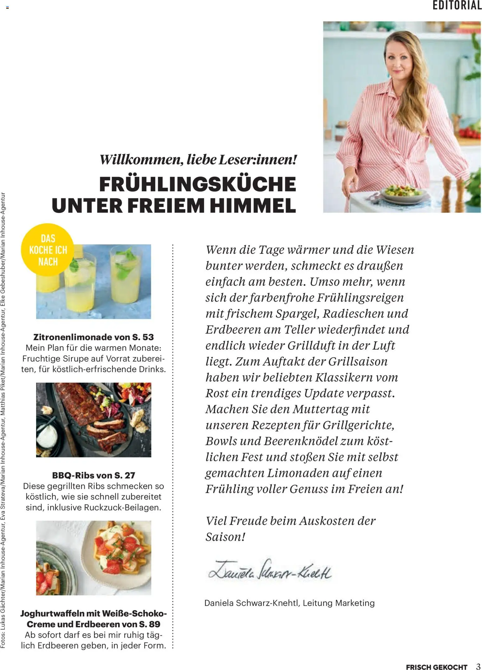 Billa Frisch Gekocht gültig ab 01.05.2026 | Seite: 3 | Produkte: Erdbeeren, Creme