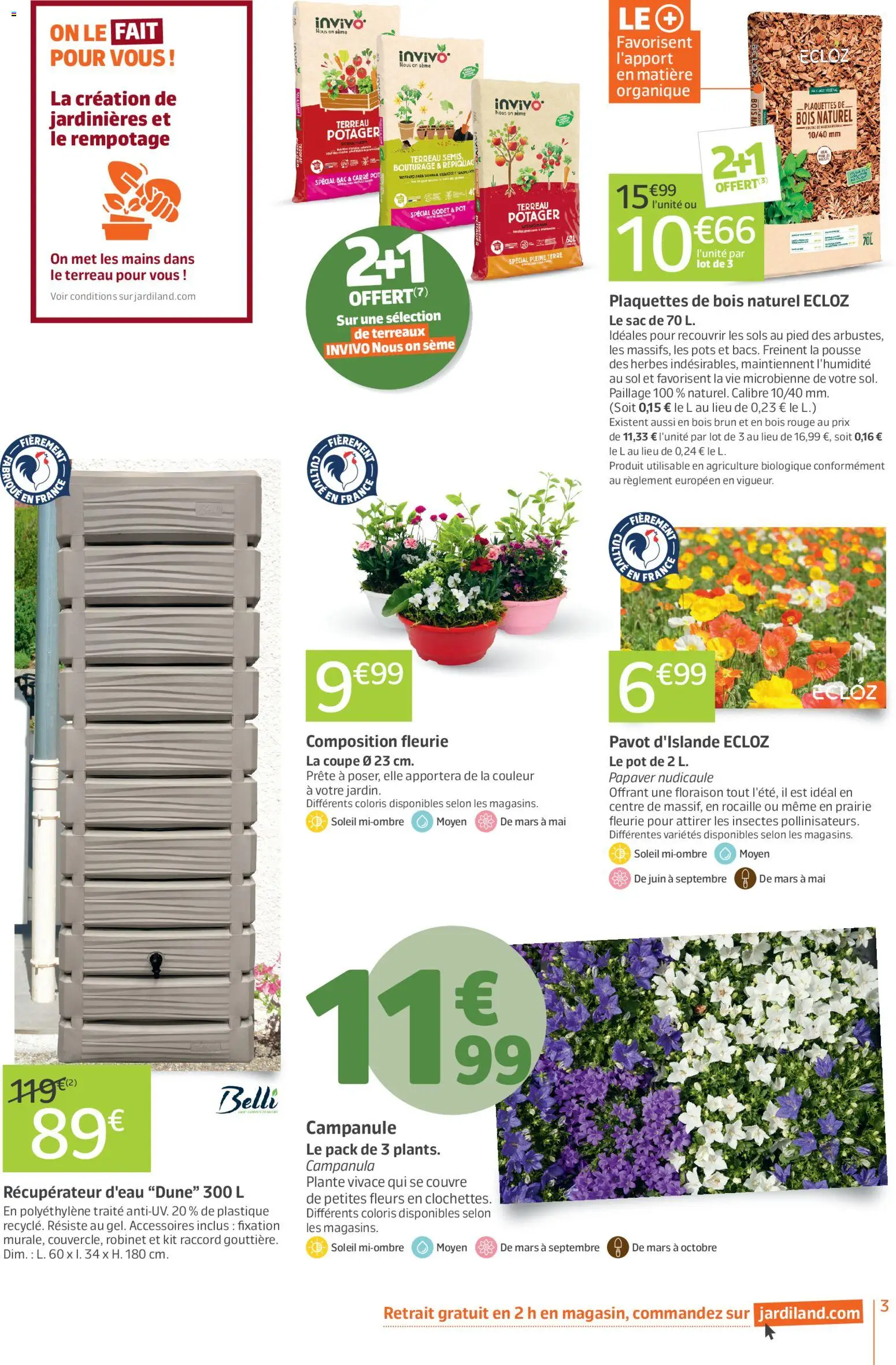 {H1} | Page: 3 | Produits: Sac, Robinet, Terreau, Récupérateur d'eau