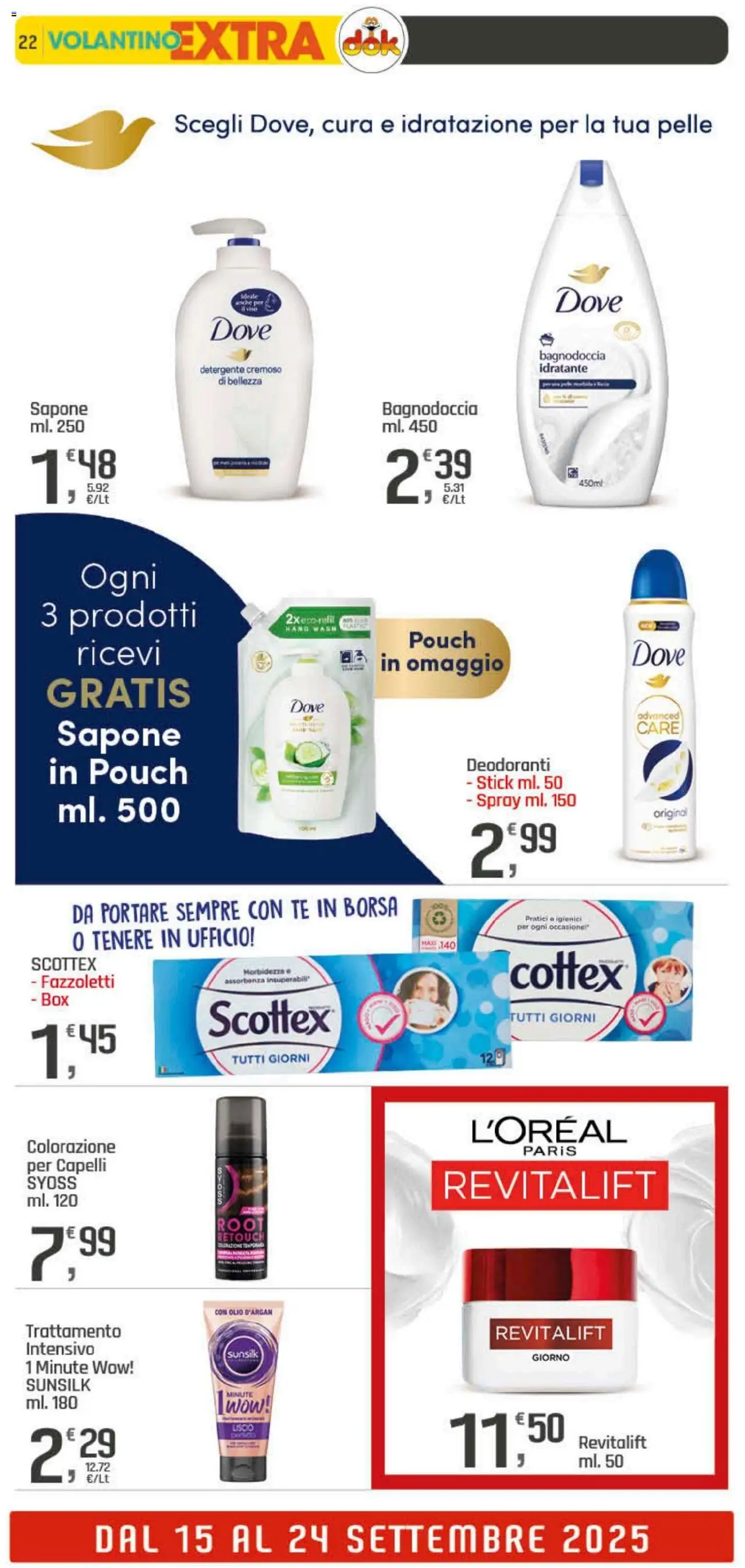Volantino DOK del 11.09.2025 | Pagina: 22 | Prodotti: Sapone, Detergente, Tè, Olio