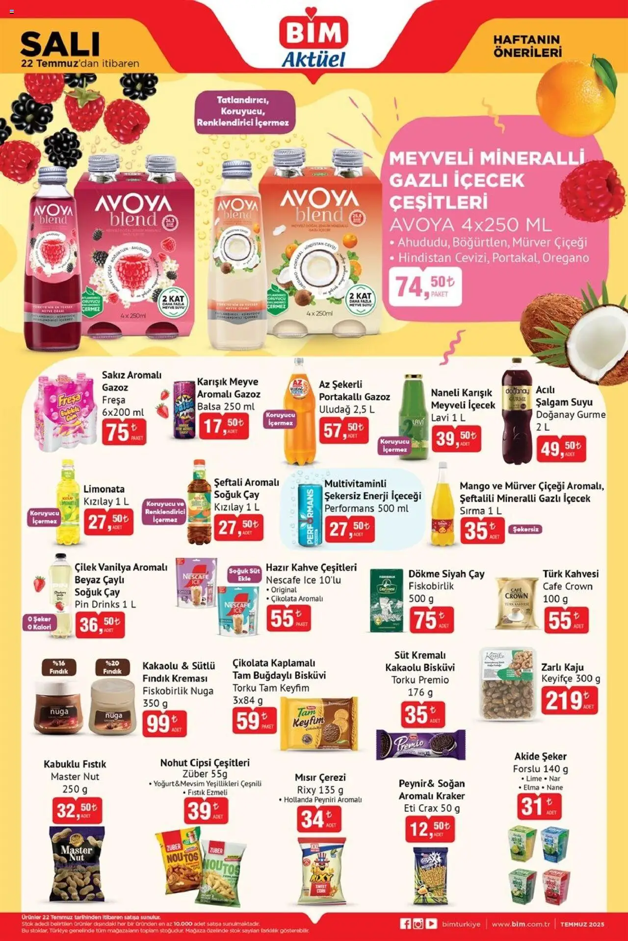 BİM - 22 Temmuz Salı, Aktüel - 22.07.2025 tarihinden itibaren geçerlidir | Sayfa: 3 | Ürünler: Fıstık, Çay, Gazlı içecek, Soğuk çay