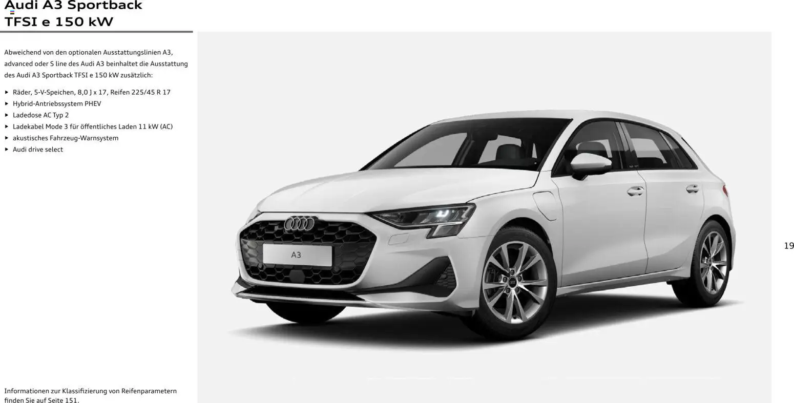 Audi A3 – gültig ab 28.10.2025 | Seite: 19 | Produkte: Ladekabel