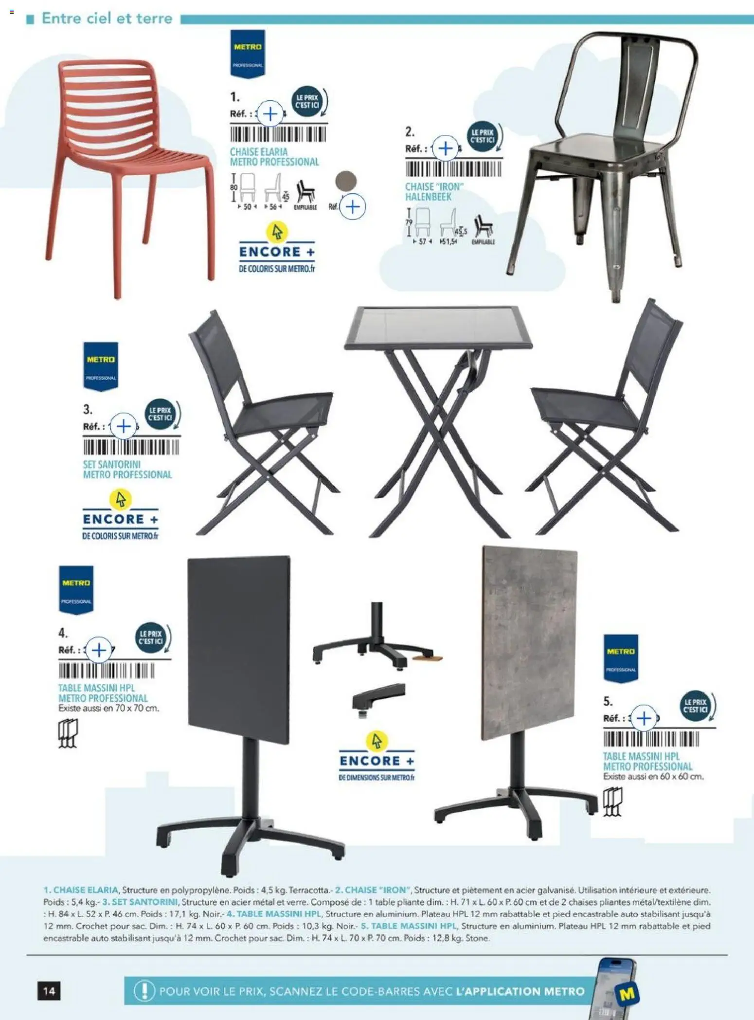 {H1} | Page: 14 | Produits: Plateau, Poids, Table, Chaise