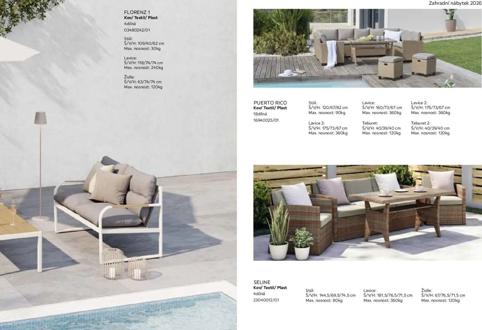 Möbelix leták - Zahradní nábytek od 01.03.2026 | Strana: 17 | Produkty: Taburet, Stůl, Židle, Lavice