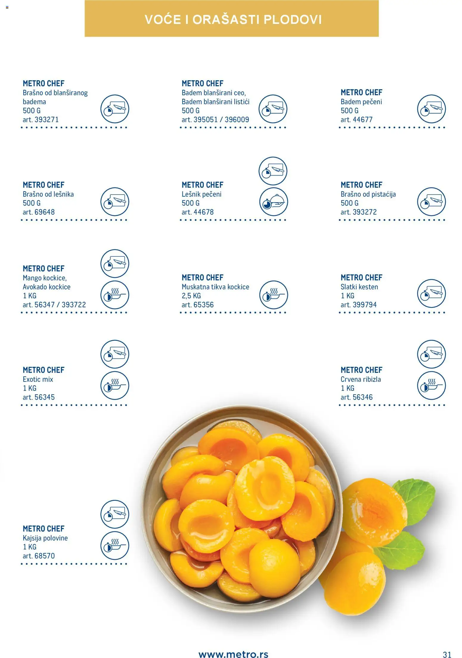 Metro katalog - važi od 28.11.2025 | Strana: 31 | Proizvode: Mango, Lešnik, Brašno, Avokado