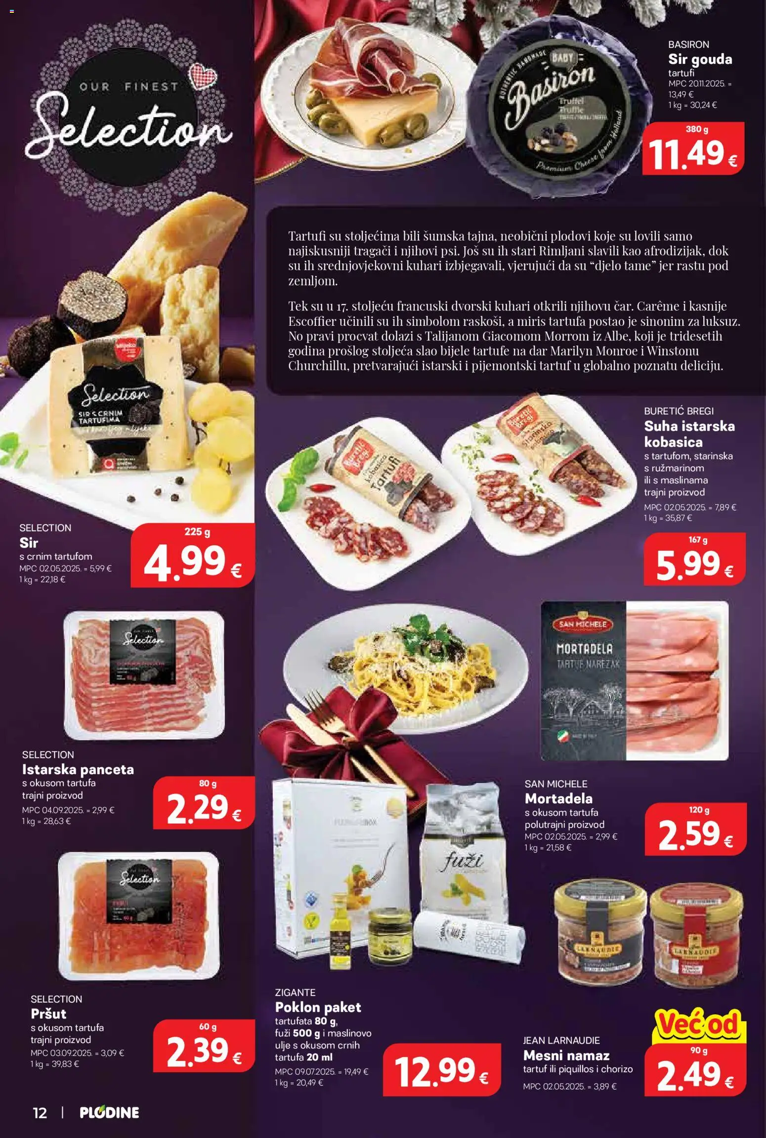 Plodine katalog | vrijedi od 26.11.2025 | Stranica: 12 | Proizvodi: Miris, Sir, Narezak, Kobasica