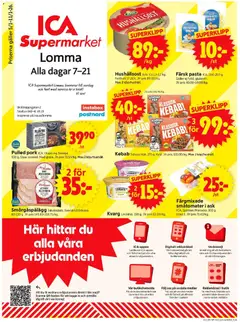 ICA Supermarket - Lomma - Förhandsvisning av reklamblad från butik ICA Supermarket aktuell från 05.01.2026