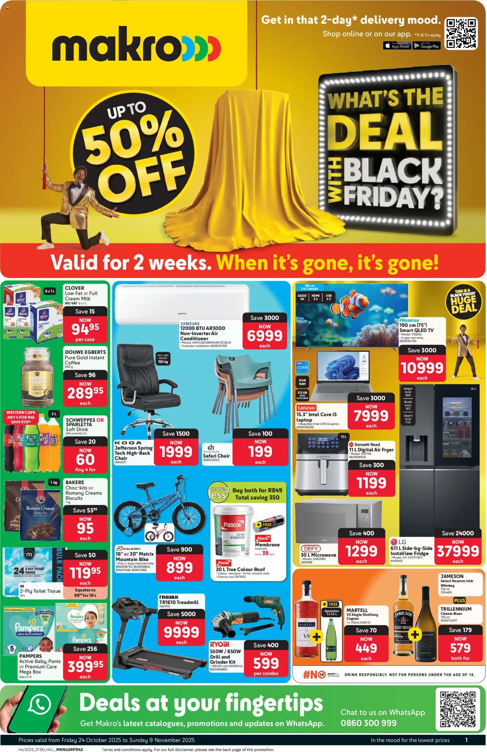 New Makro catalogue – valid from 24.10.2025 | Page: 1 | Products: Laptop, TV, Coffee, Ensalada de quino