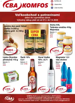 CBA Komfos leták platný od 27.03.2026