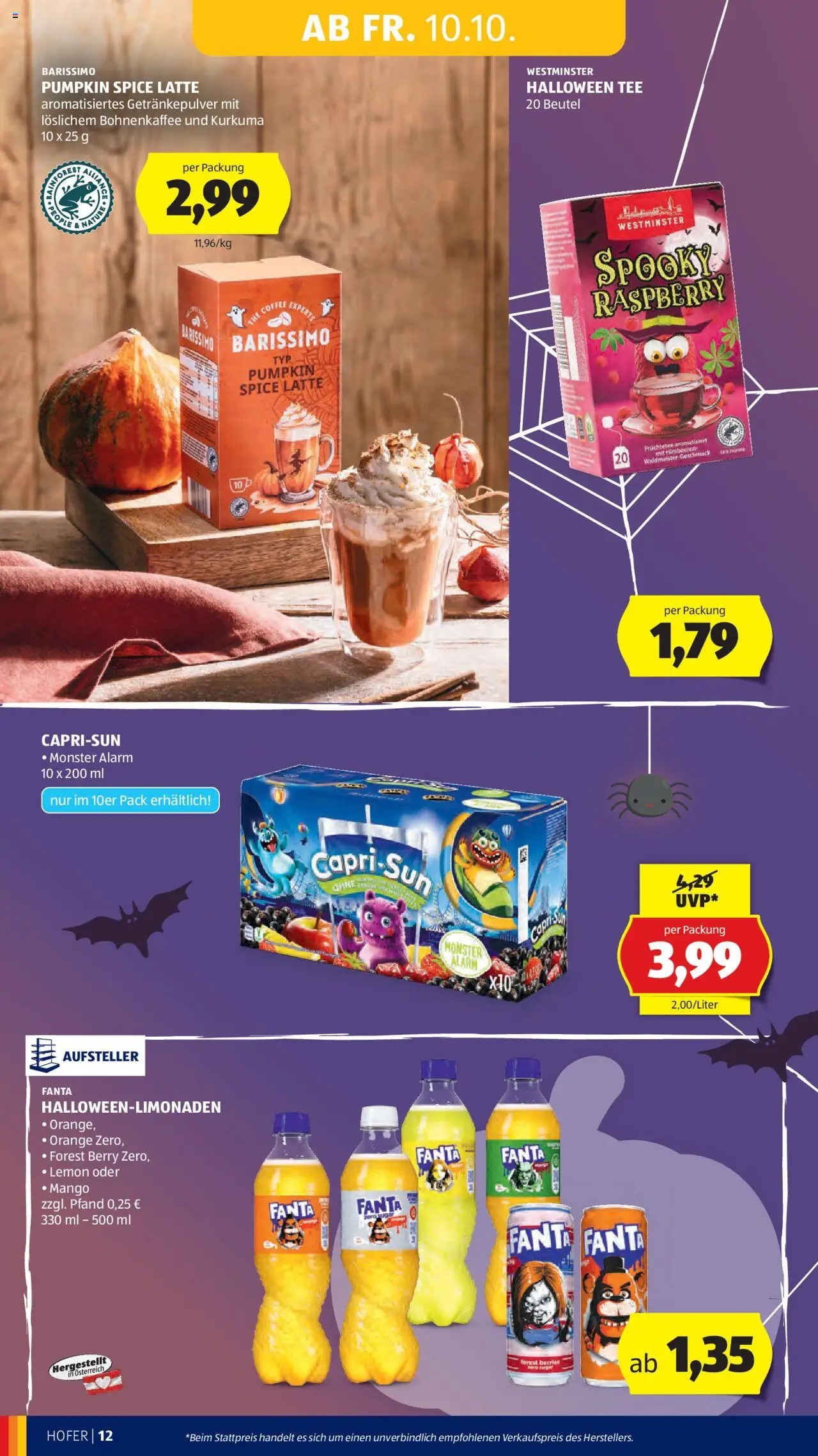 Hofer Flugblatt gültig ab 10.10.2025 | Seite: 14 | Produkte: Mango, Tee