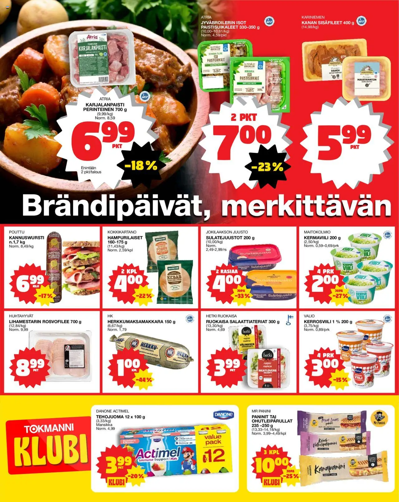 Tokmanni Ruokatarjoukset – voimassa 18.09.2025 alkaen | Sivu: 2 | Tuotteet: Juusto, Kerma
