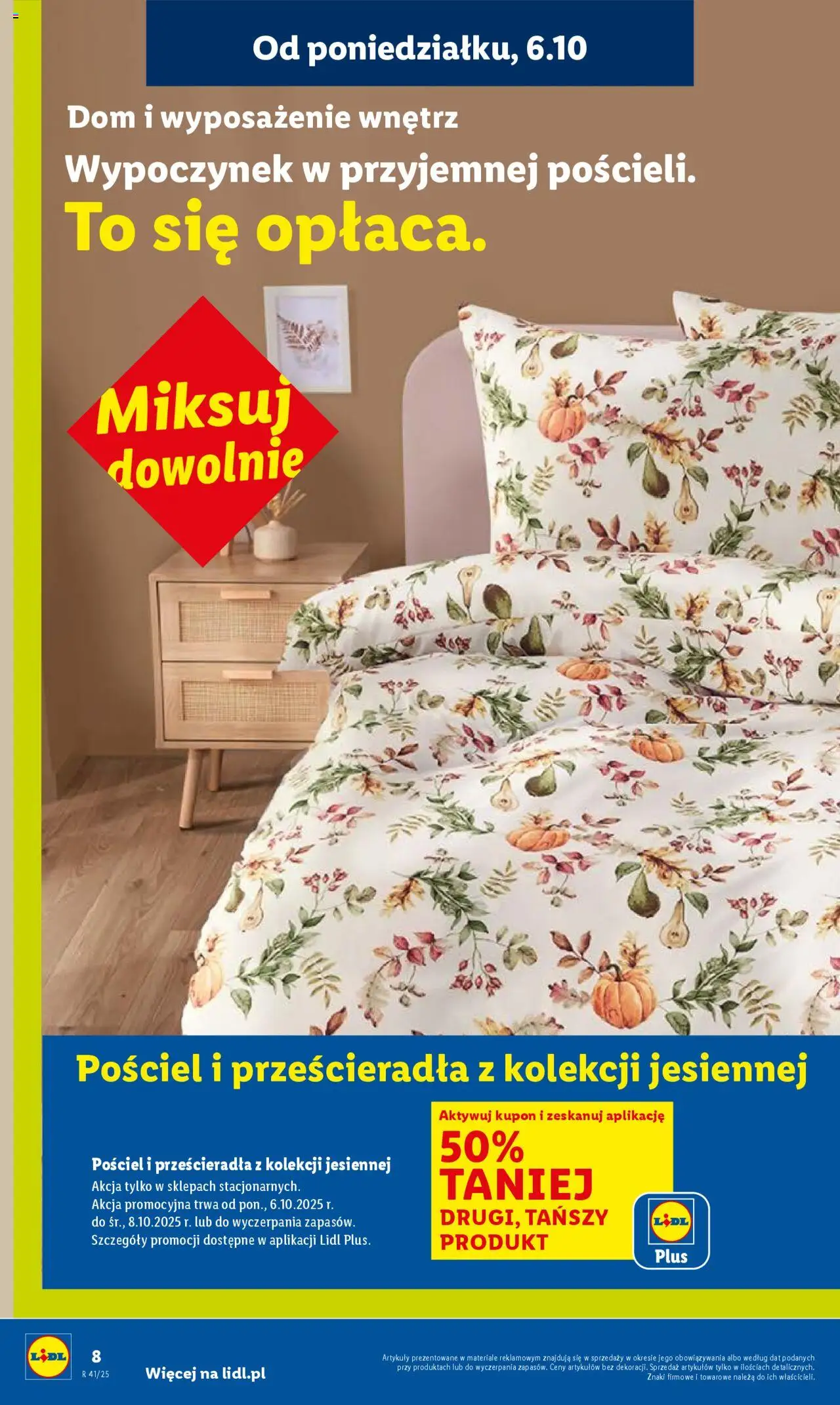 Lidl Katalog od 06.10.2025 | Strona: 8 | Produkty: Pościel