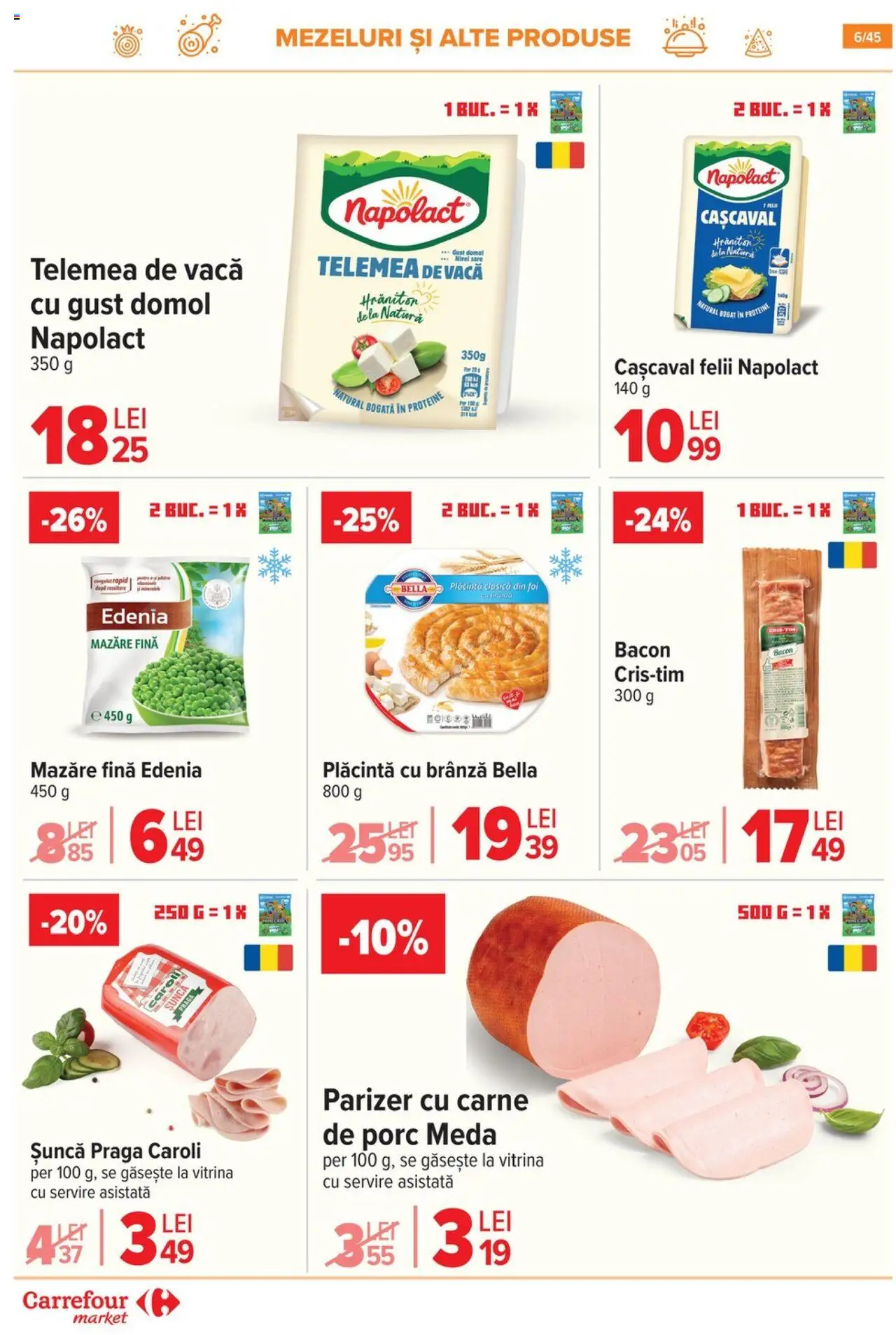 Noul catalog Carrefour – valabil de la 15.10.2025 | Pagină: 9 | Produse: Vitrină, Cașcaval, Șuncă, Parizer