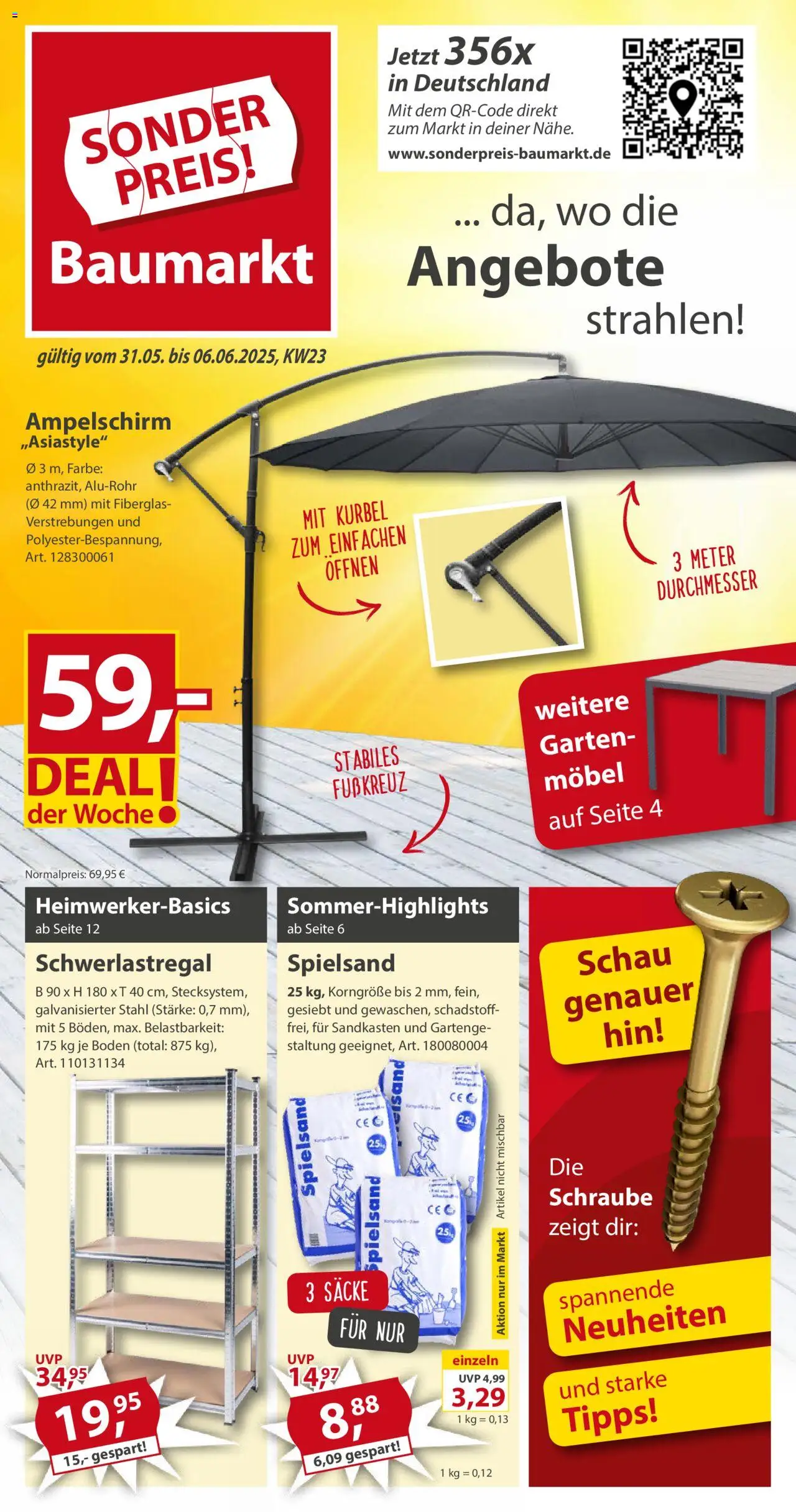 Sonderpreis Baumarkt Prospekt 	 - gültig ab dem 31.05.2025 | Seite: 1 | Produkte: Schwerlastregal