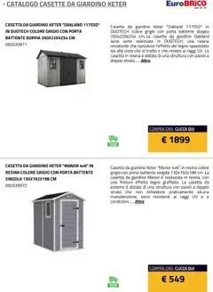Anteprima del volantino Eurobrico Casette da Giardino Keter catalogo valido a partire dal 23.07.2025 | Pagina: 6 | Prodotti: Casette da Giardino