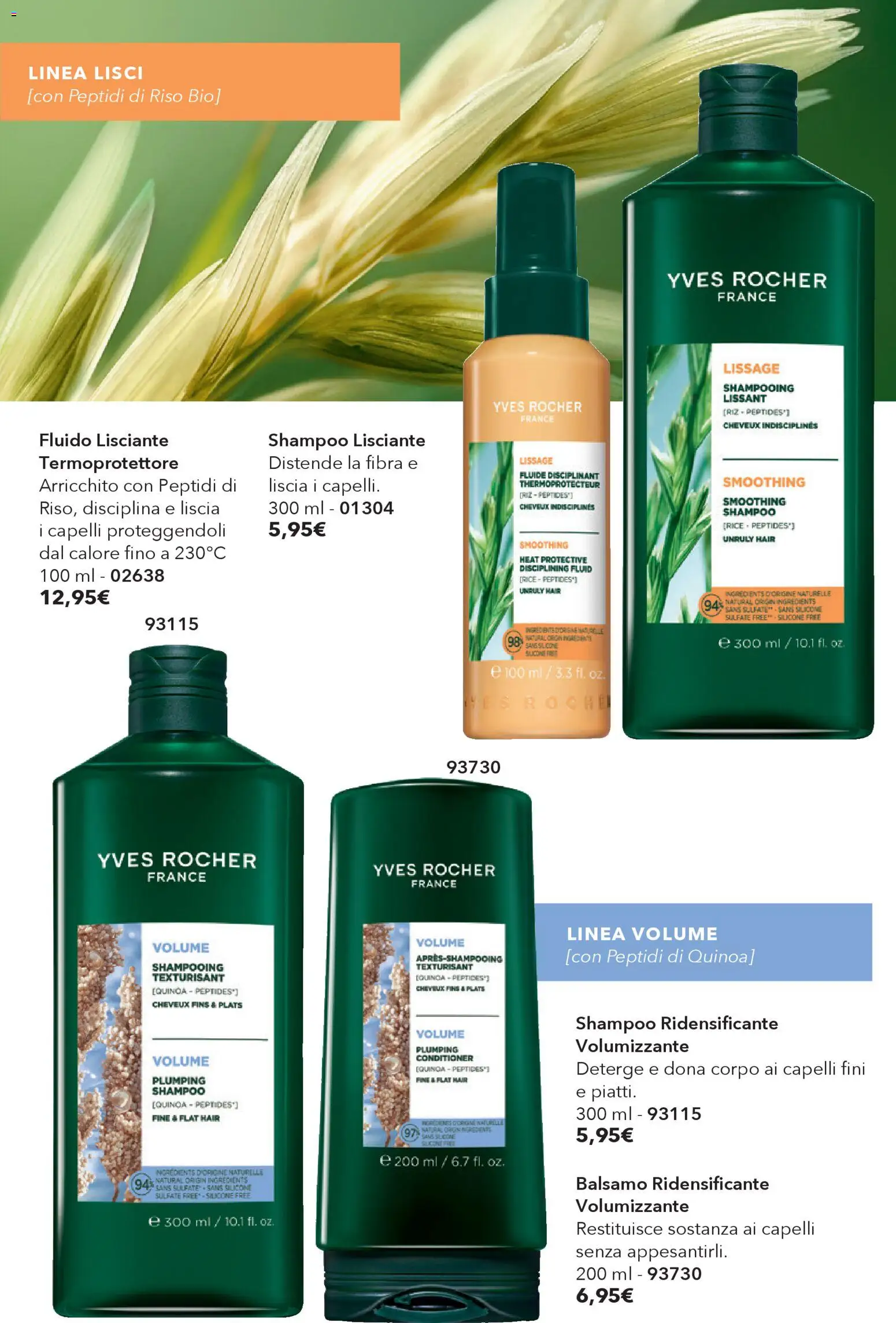Volantino Yves Rocher del 17.02.2026 | Pagina: 54 | Prodotti: Balsamo, Riso, Silicone, Quinoa