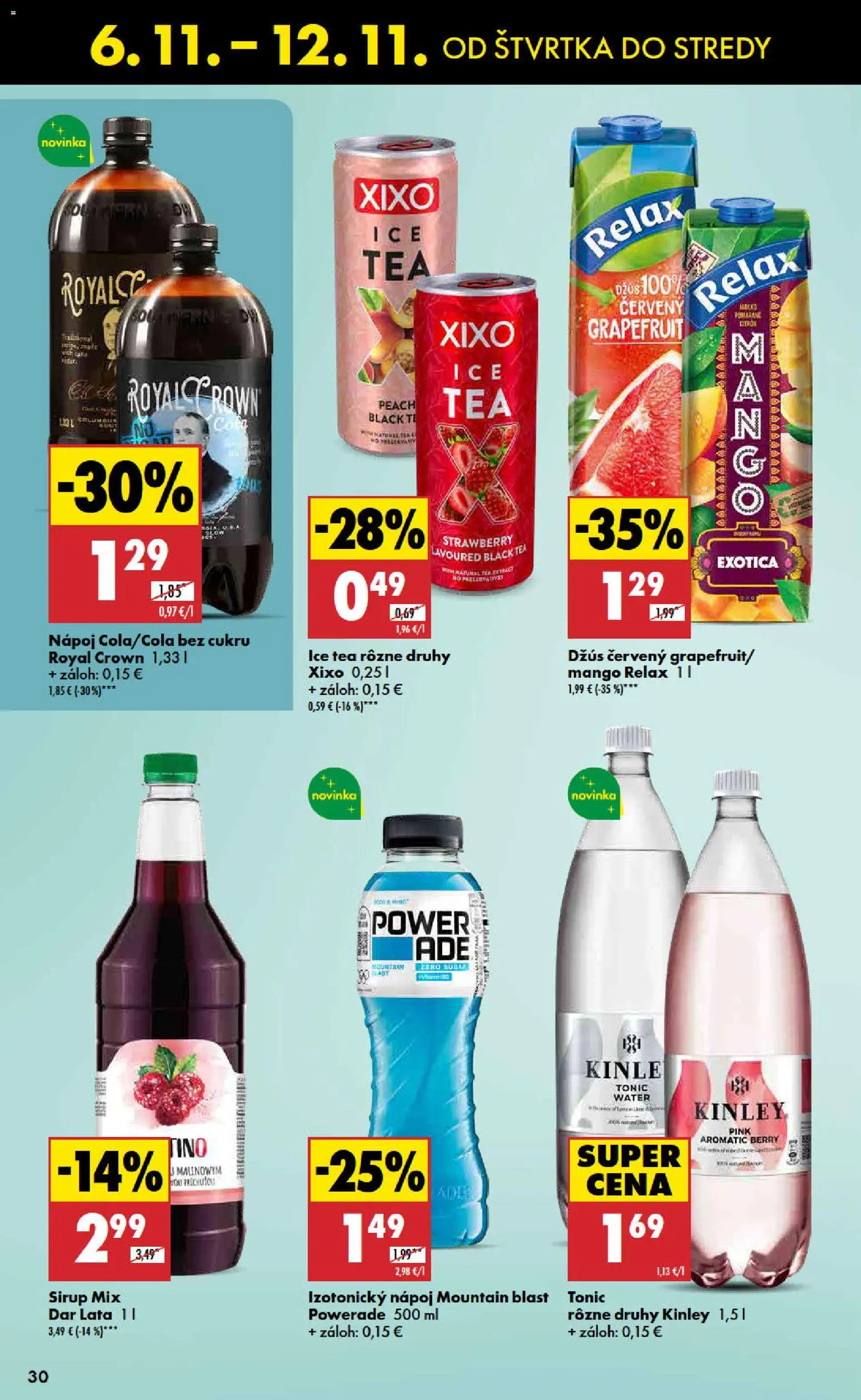 Nové Biedronka akcie – leták je platný od 06.11.2025 | Strana: 30 | Produkty: Džús, Grapefruit, Mango