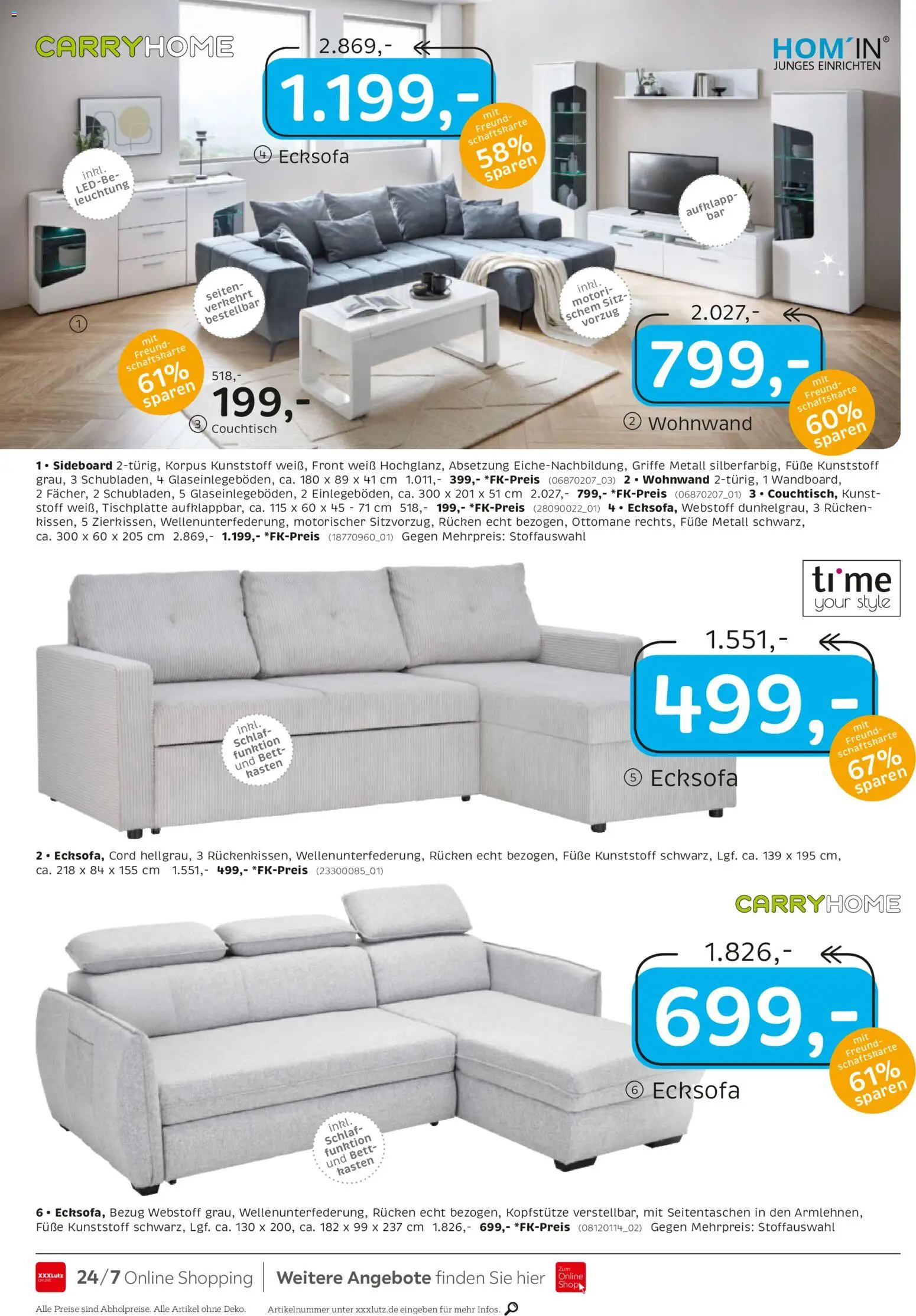 XXXL Lutz Junges Wohnen – gültig ab 22.02.2026 | Seite: 10 | Produkte: Ecksofa, Wohnwand, Bett, Couchtisch