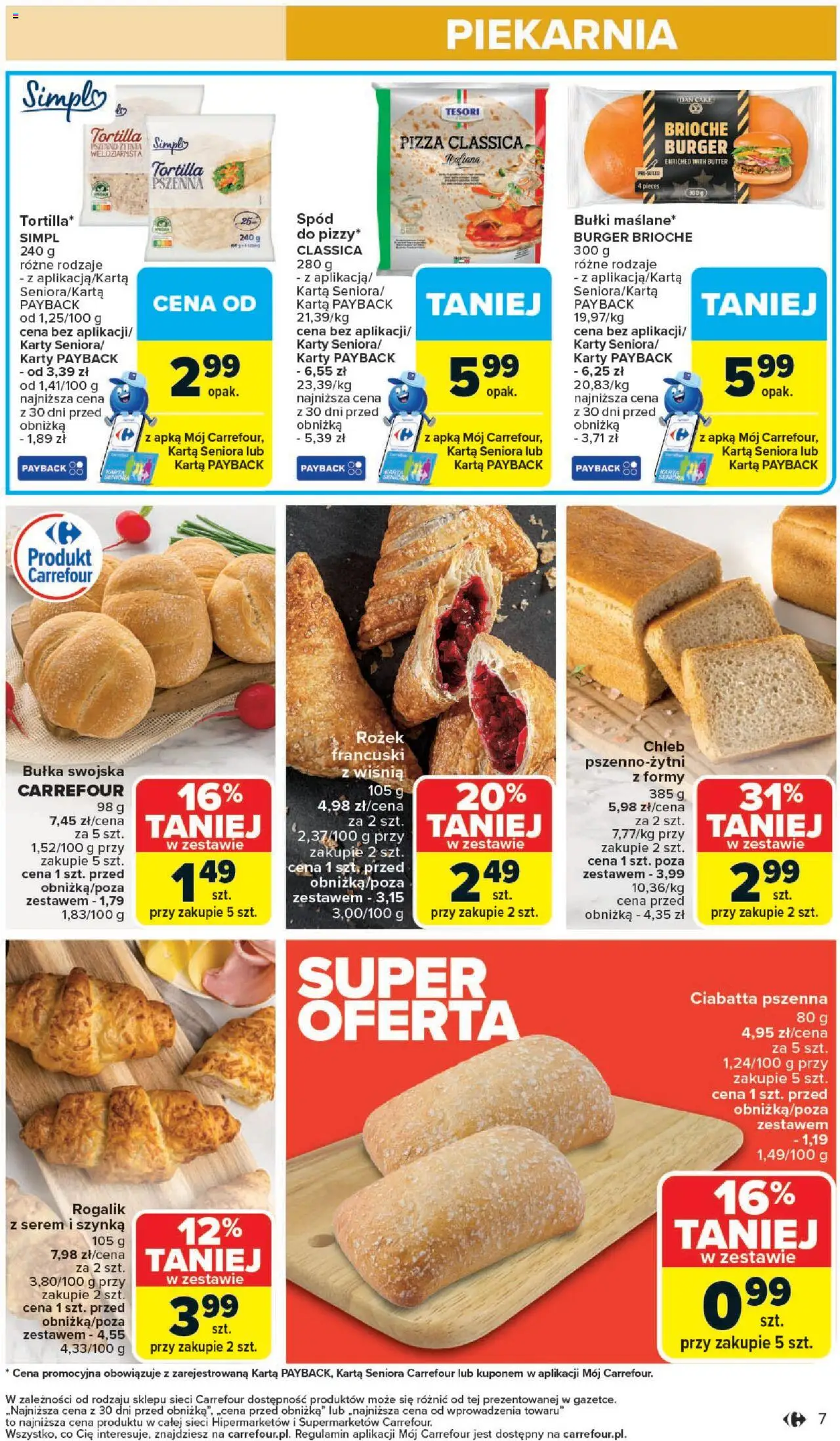 Carrefour Gazetka od 25.08.2025 | Strona: 7 | Produkty: Piekarnia, Tortilla, Chleb, Ciabatta