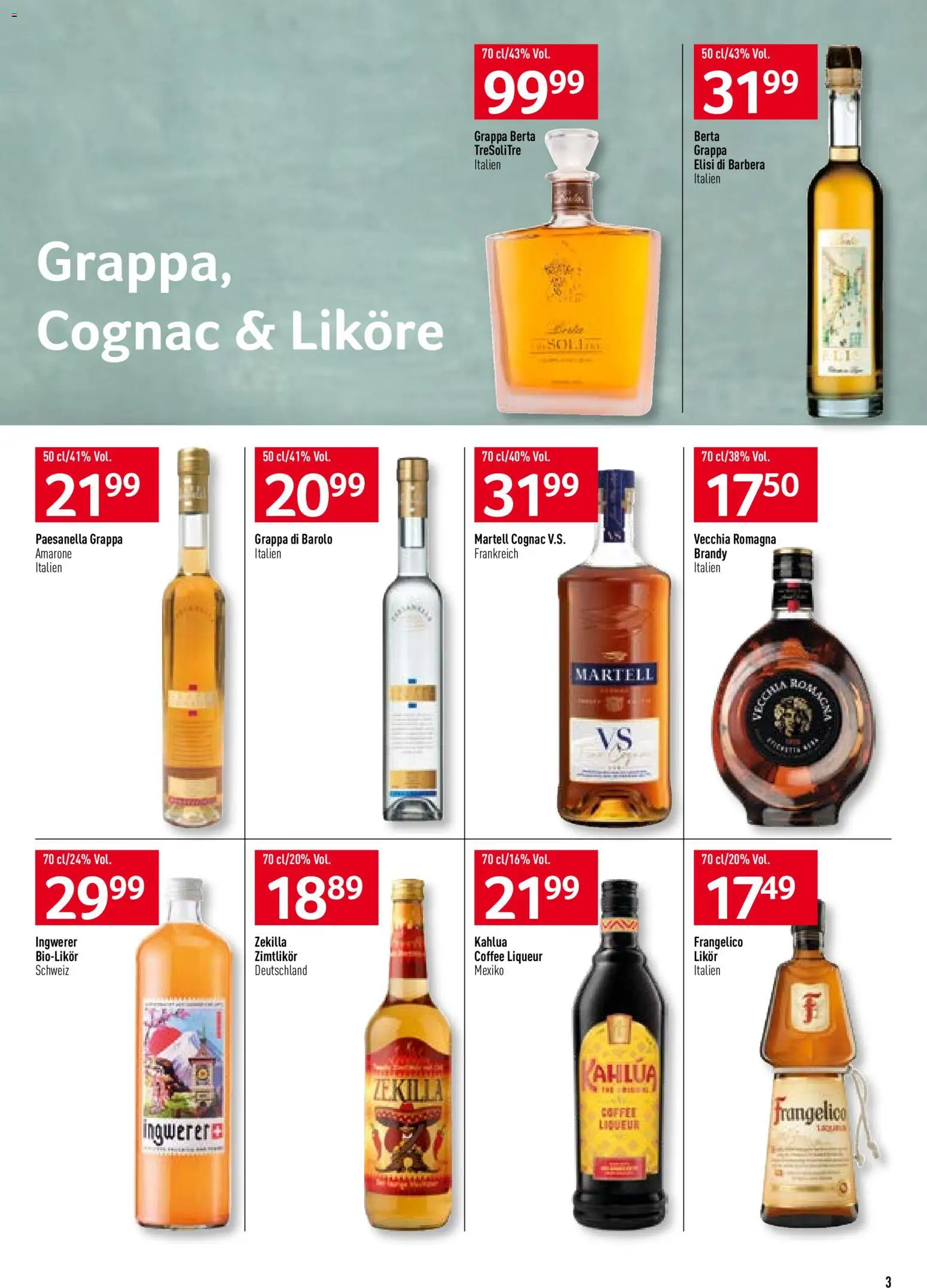 Prodega Aktionen Winter Drinks – gültig ab 10.11.2025 | Seite: 3 | Produkte: Likör