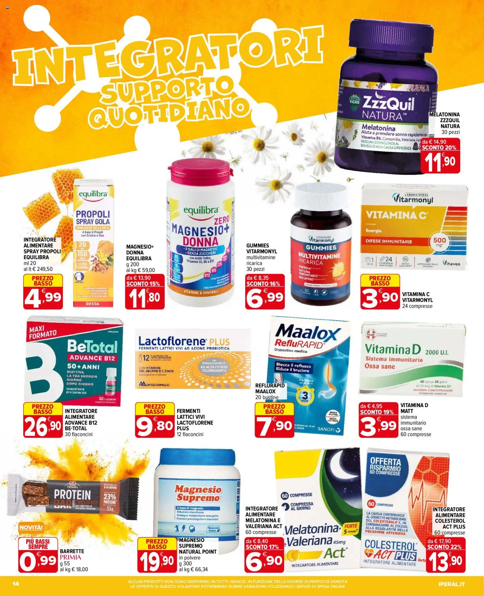 Volantino Iperal del 12.11.2025 | Pagina: 14 | Prodotti: Valeriana, Arancia, Integratore alimentare