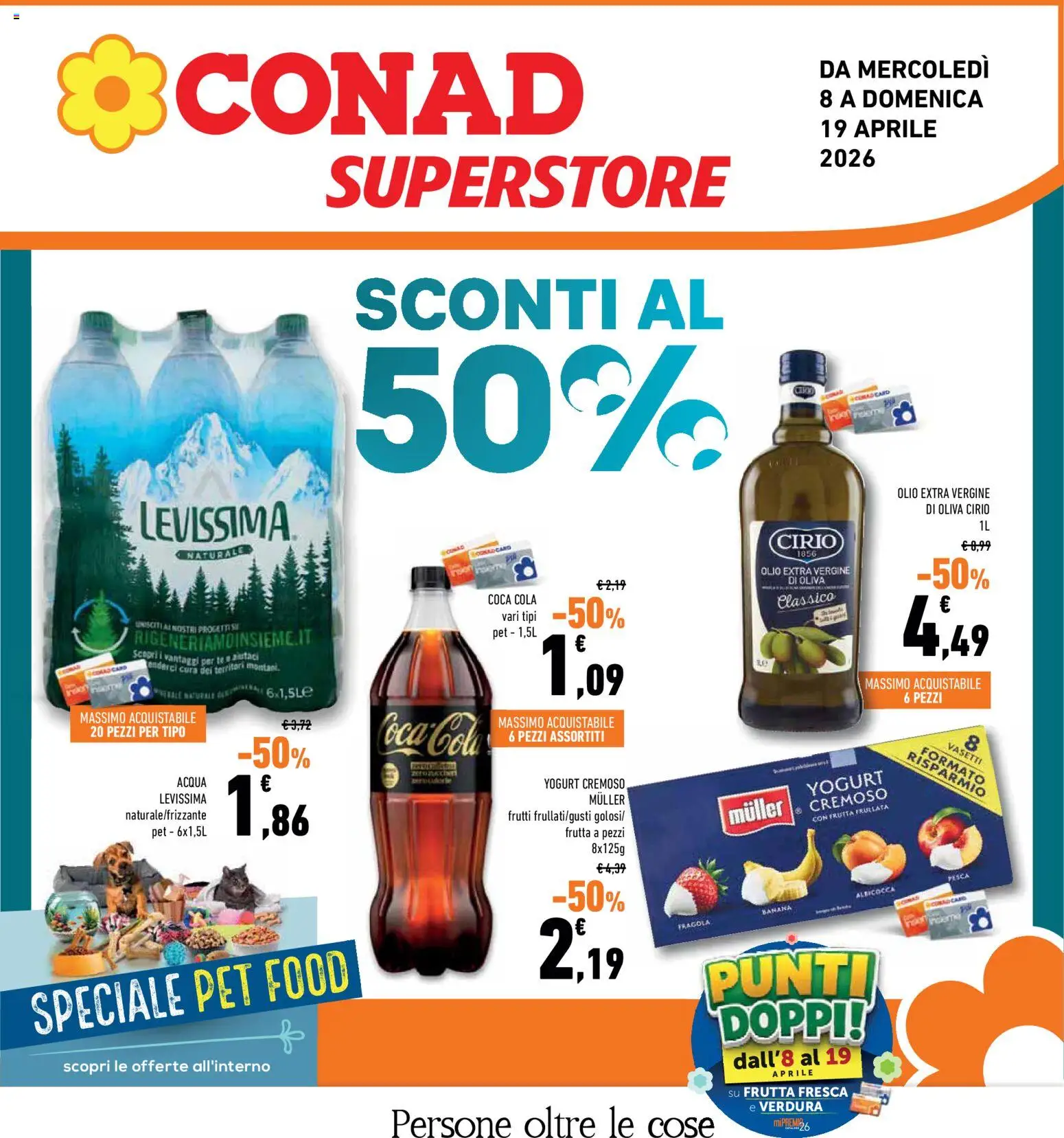 Volantino Conad del 08.04.2026 | Pagina: 1 | Prodotti: Frutta, Olio, Olive, Olio extra vergine