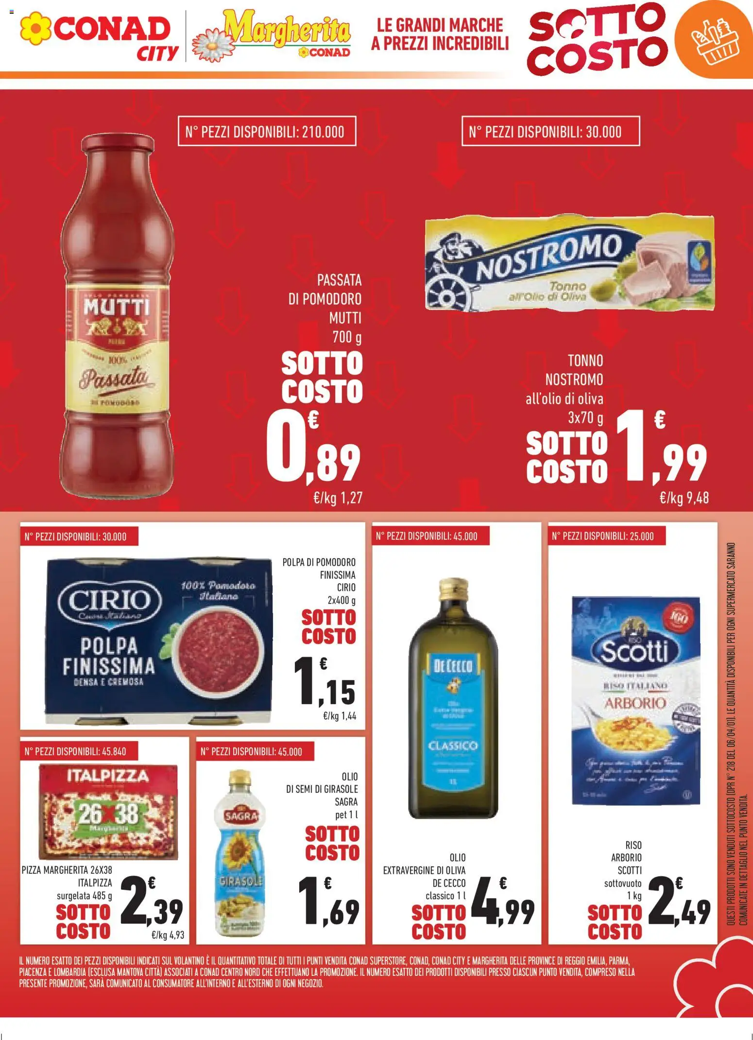 Volantino Conad del 29.01.2026 | Pagina: 3 | Prodotti: Riso, Pomodoro, Tonno, Mutti