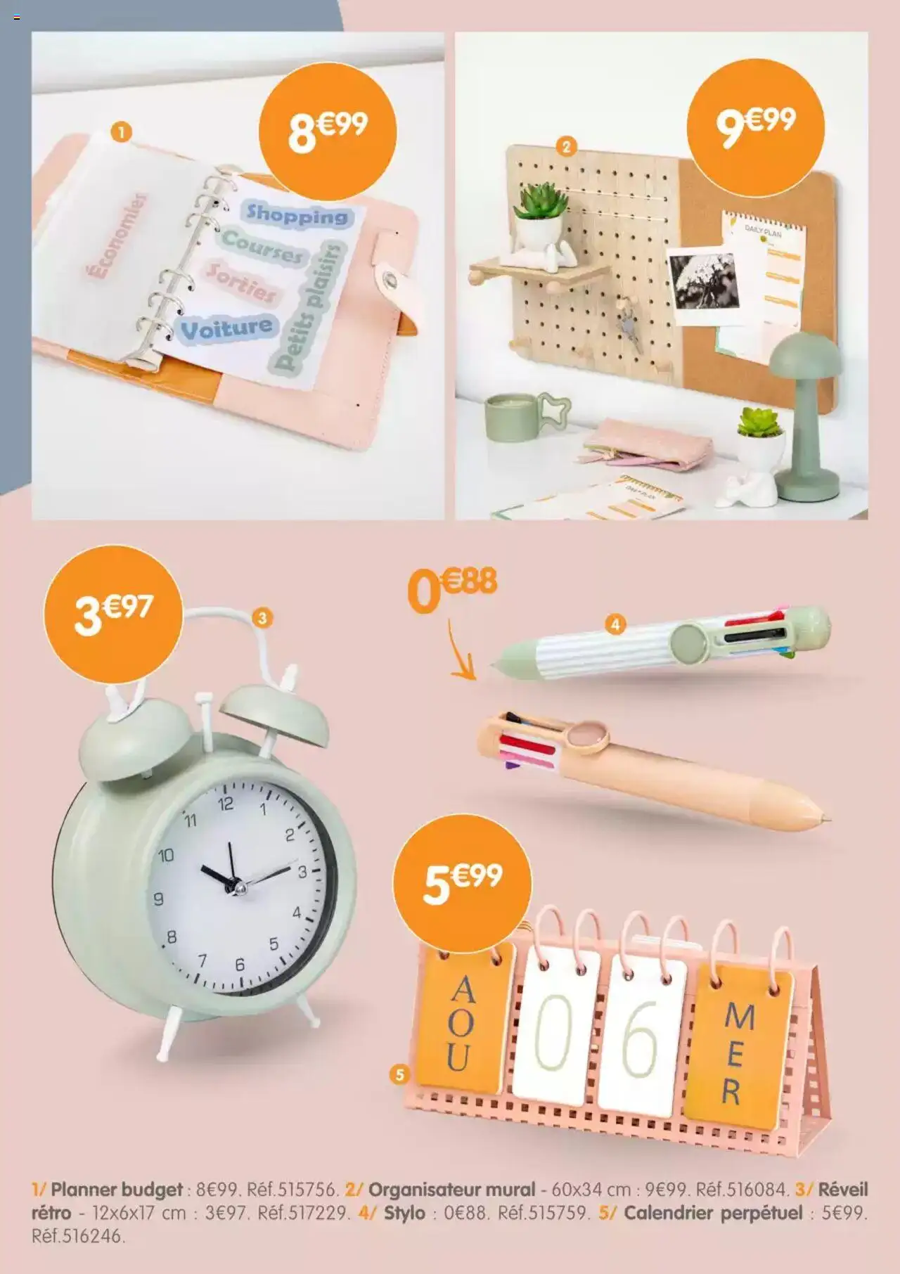  | Page: 4 | Produits: Réveil, Calendrier, Stylo