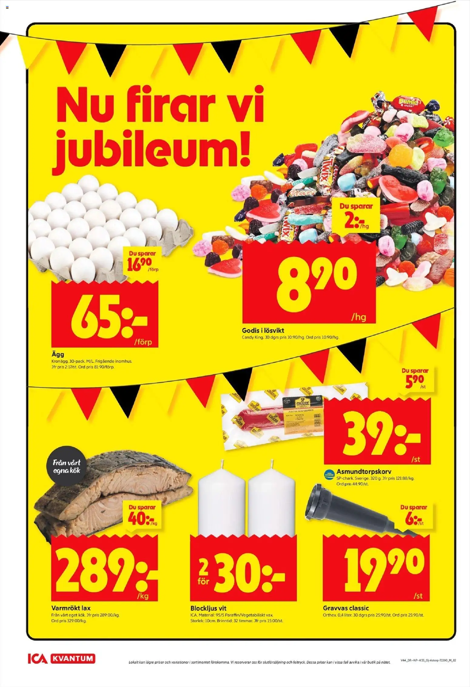 ICA Kvantum reklamblad aktuell från 27.10.2025 | Sida: 6 | Produkter: Lax, Godis