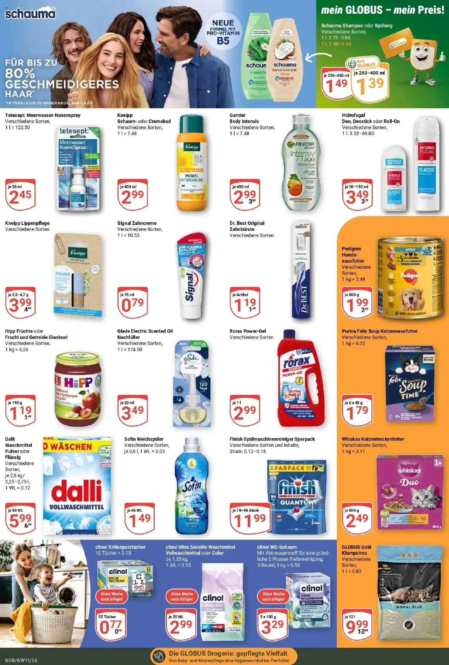 Globus prospekt Bobenheim-Roxheim	 – gültig ab 09.03.2026 | Seite: 17 | Produkte: Weichspüler, Spülmaschinenreiniger, Pedigree, Whiskas