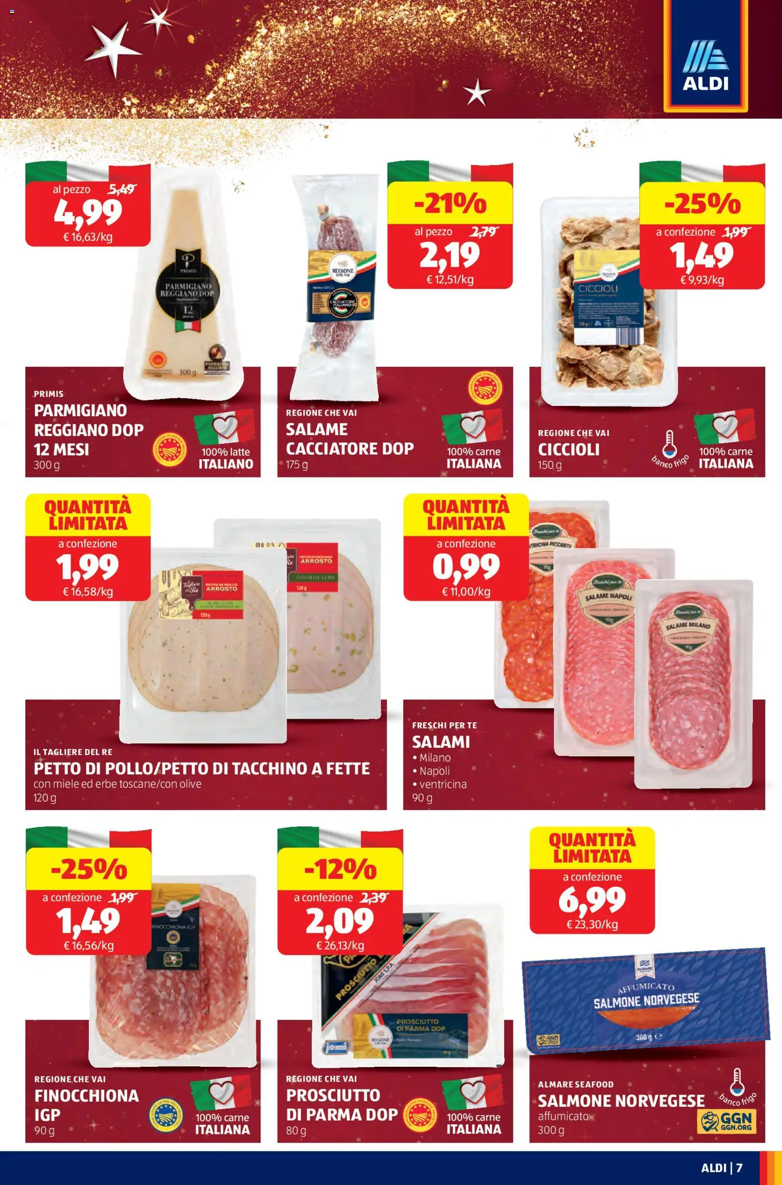 Volantino Aldi del 22.12.2025 | Pagina: 7 | Prodotti: Arrosto, Pollo, Tè, Prosciutto