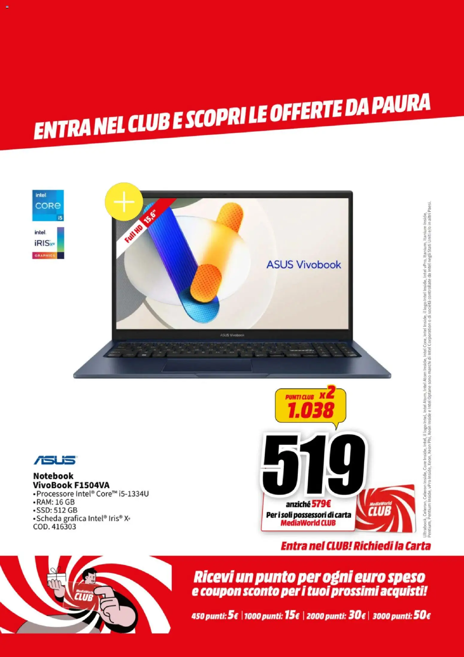 Volantino Media World del 27.10.2025 | Pagina: 20 | Prodotti: Notebook