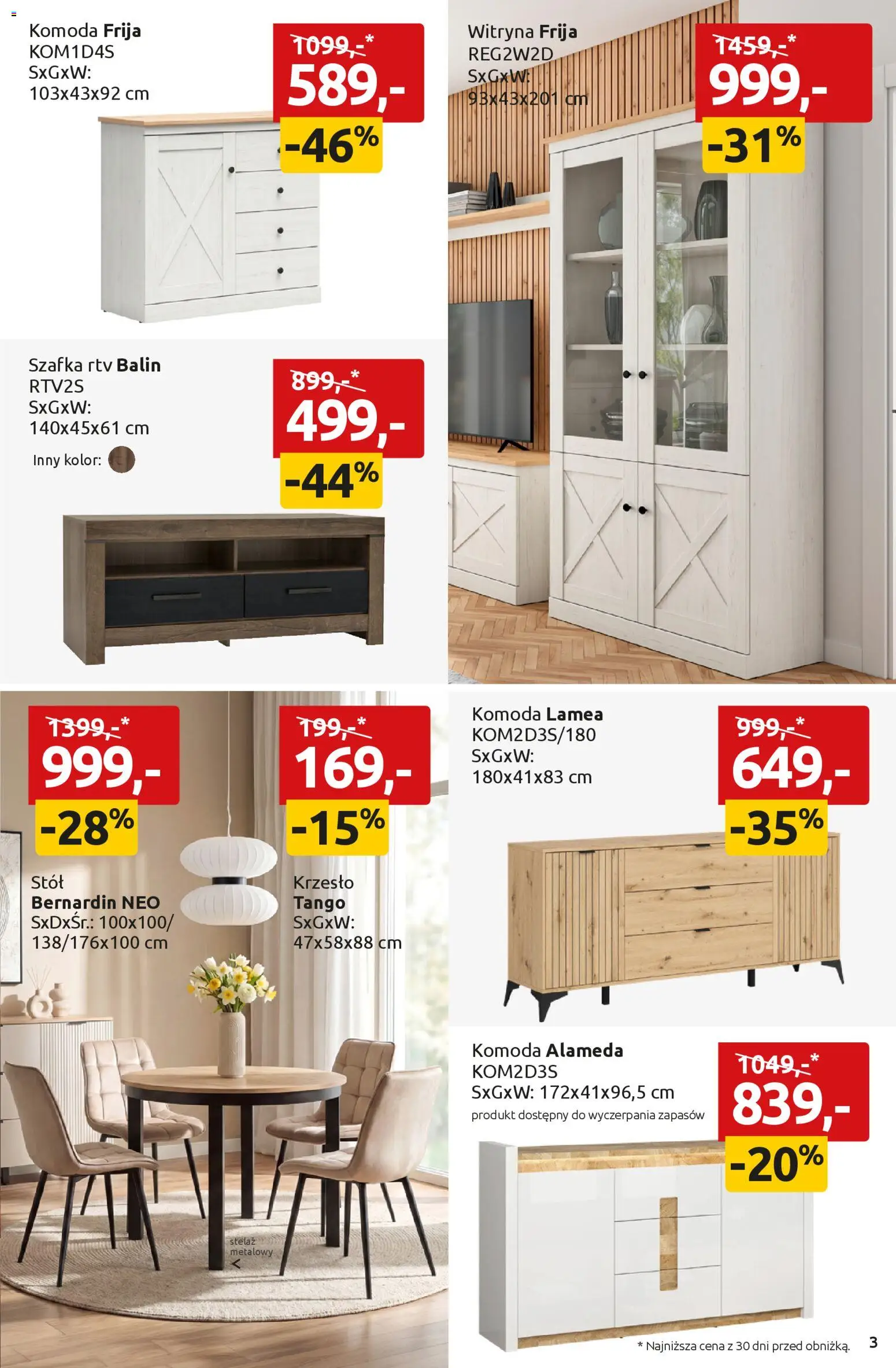 Black Red White promocje od 20.03.2026 | Strona: 3 | Produkty: Komoda, Krzesło, szafka RTV, Witryna