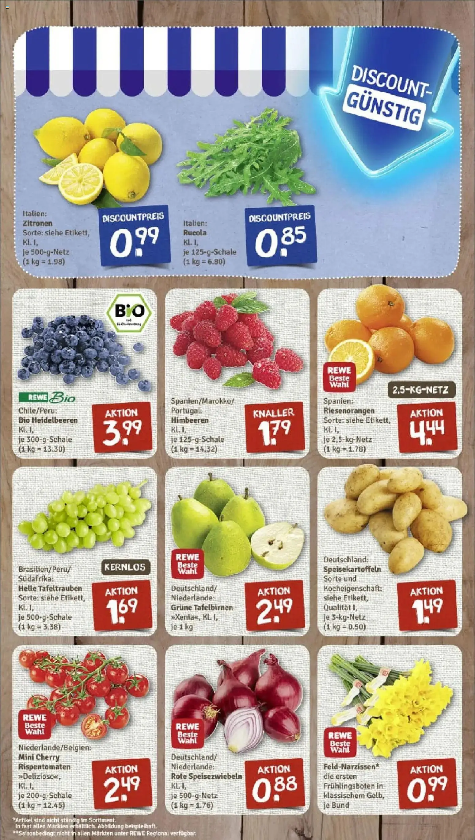 Rewe prospekt Obing	 – gültig ab 26.01.2026 | Seite: 3 | Produkte: Himbeeren, Rucola, Heidelbeeren, Zitronen