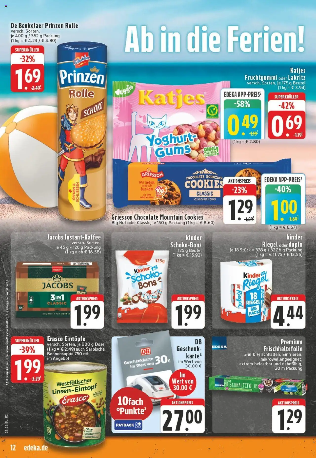 Edeka prospekt Dortmund	 - gültig ab dem 06.07.2025 | Seite: 12 | Produkte: Katjes, Kinder riegel, Erasco, Chips