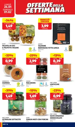 Anteprima del volantino FALAFEL DI CECI E POLPETTE VEGANE, Falafel di ceci e polpette vegane, 200 g valido a partire dal 26.01.2026 | Pagina: 16