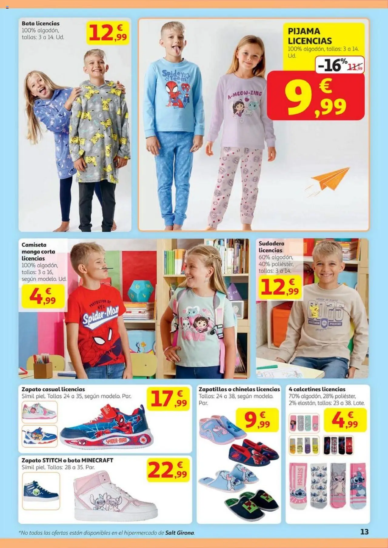 Alcampo - HP Nacional  │ válido desde el 14.08.2025 | Página: 13 | Productos: Sudadera, Pijama, Zapatillas