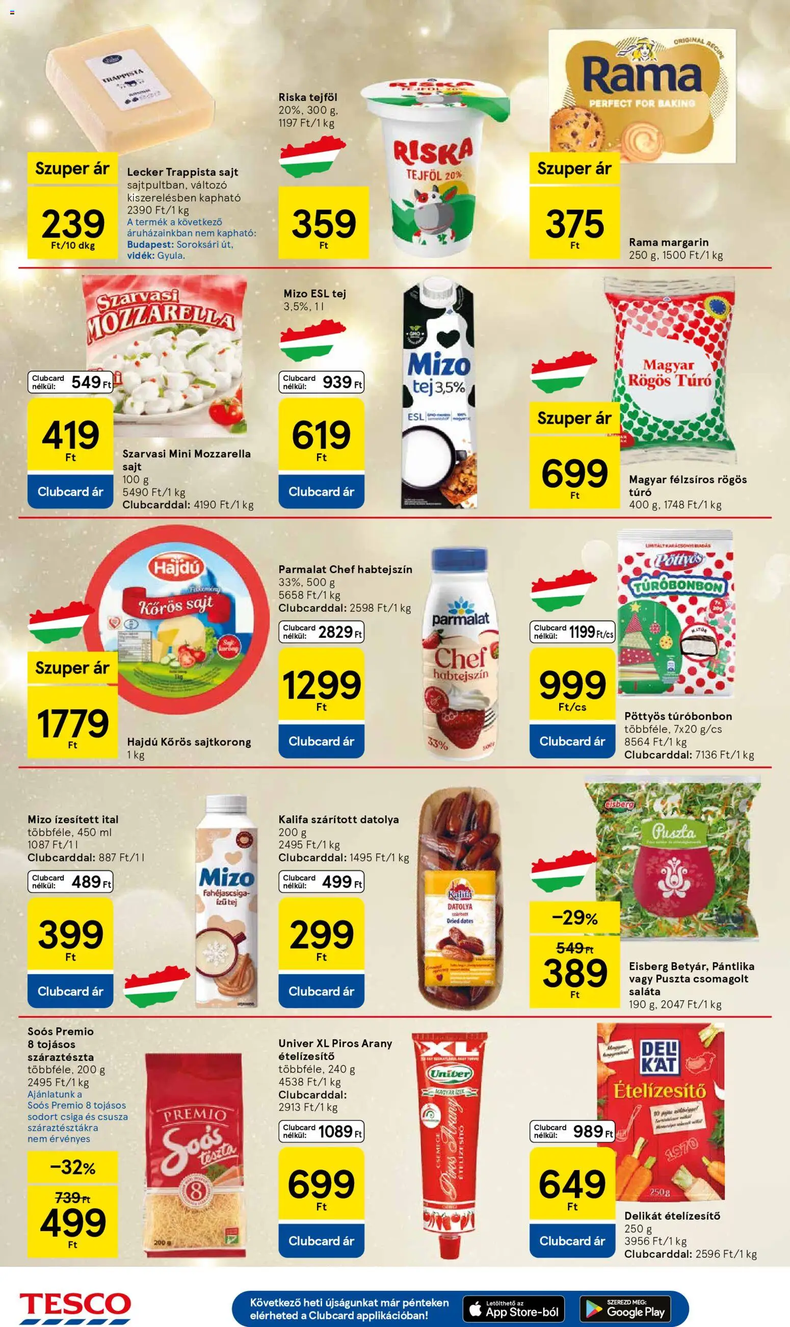 Tesco akciós ujság - amely érvényes a következő dátumtól: 04.12.2025 | Oldal: 4 | Termékek: Margarin, Rama, Tészta, Saláta