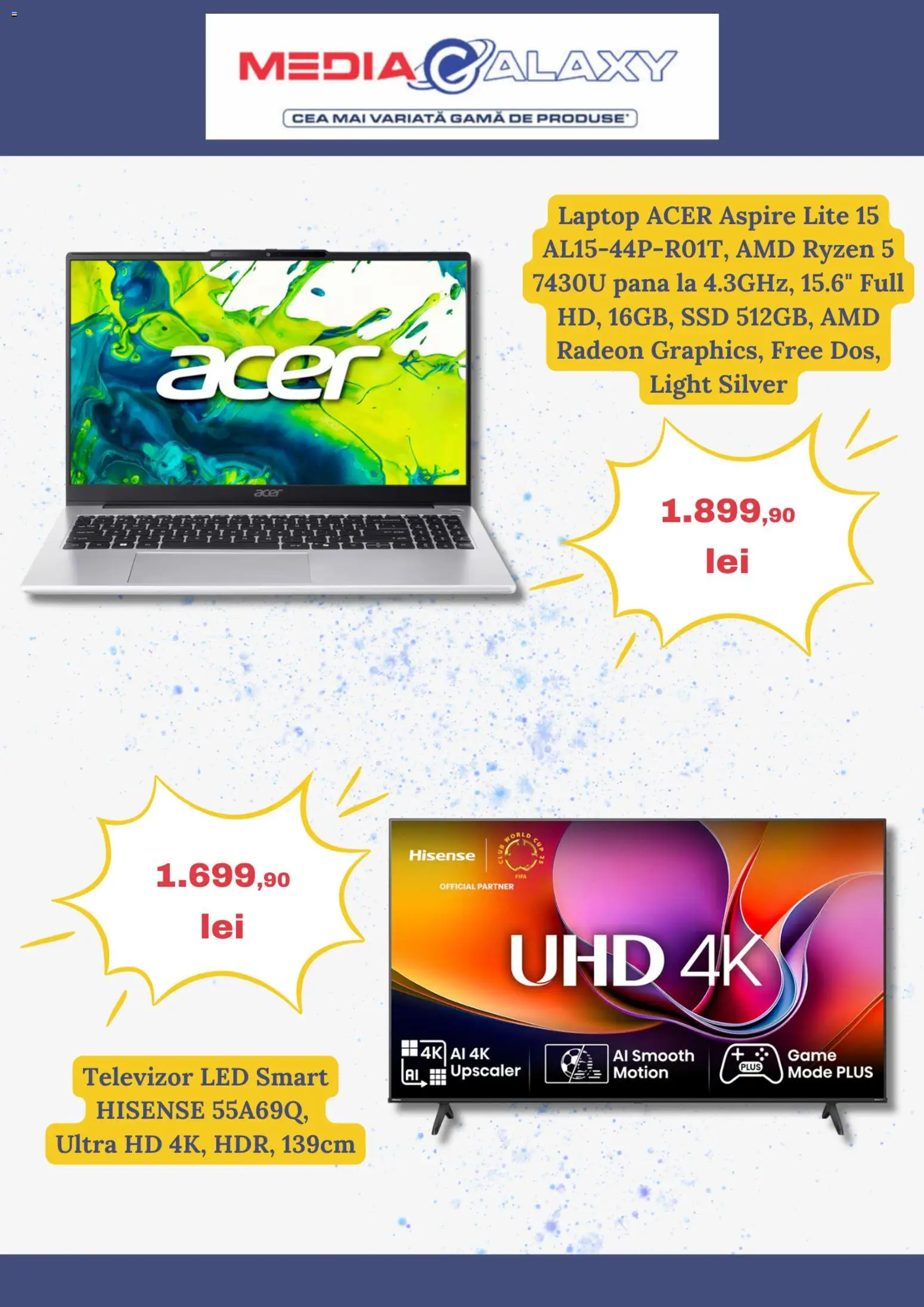 Noul catalog Media Galaxy – valabil de la 09.04.2026 | Pagină: 3 | Produse: Laptop, Vestiyer, Televizor, Babak