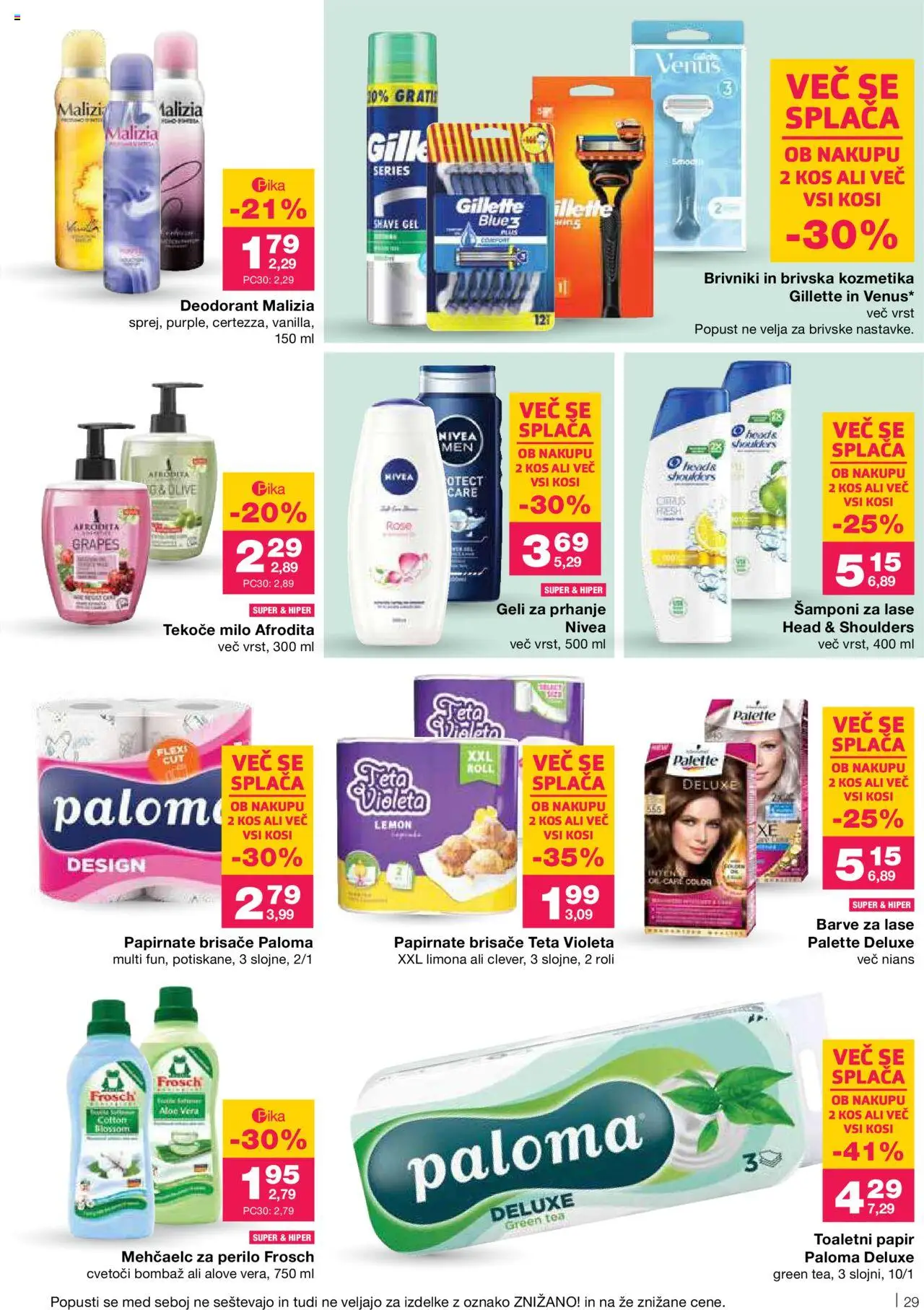 Mercator katalog │ velja od 14.08.2025 | Stran: 31 | Izdelki: Toaletni papir, Milo, Deodorant, Limona
