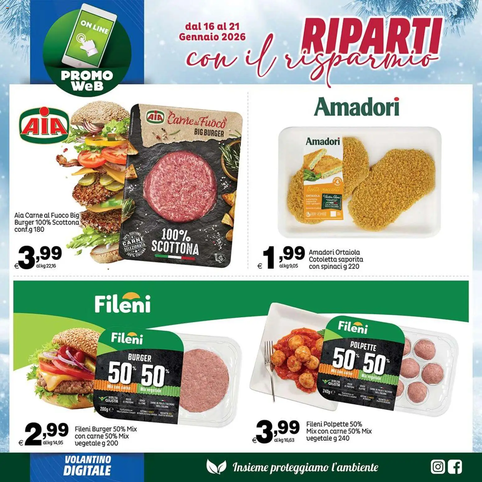 Volantino Elite Supermercati del 16.01.2026 | Pagina: 6 | Prodotti: Spinaci, Polpette