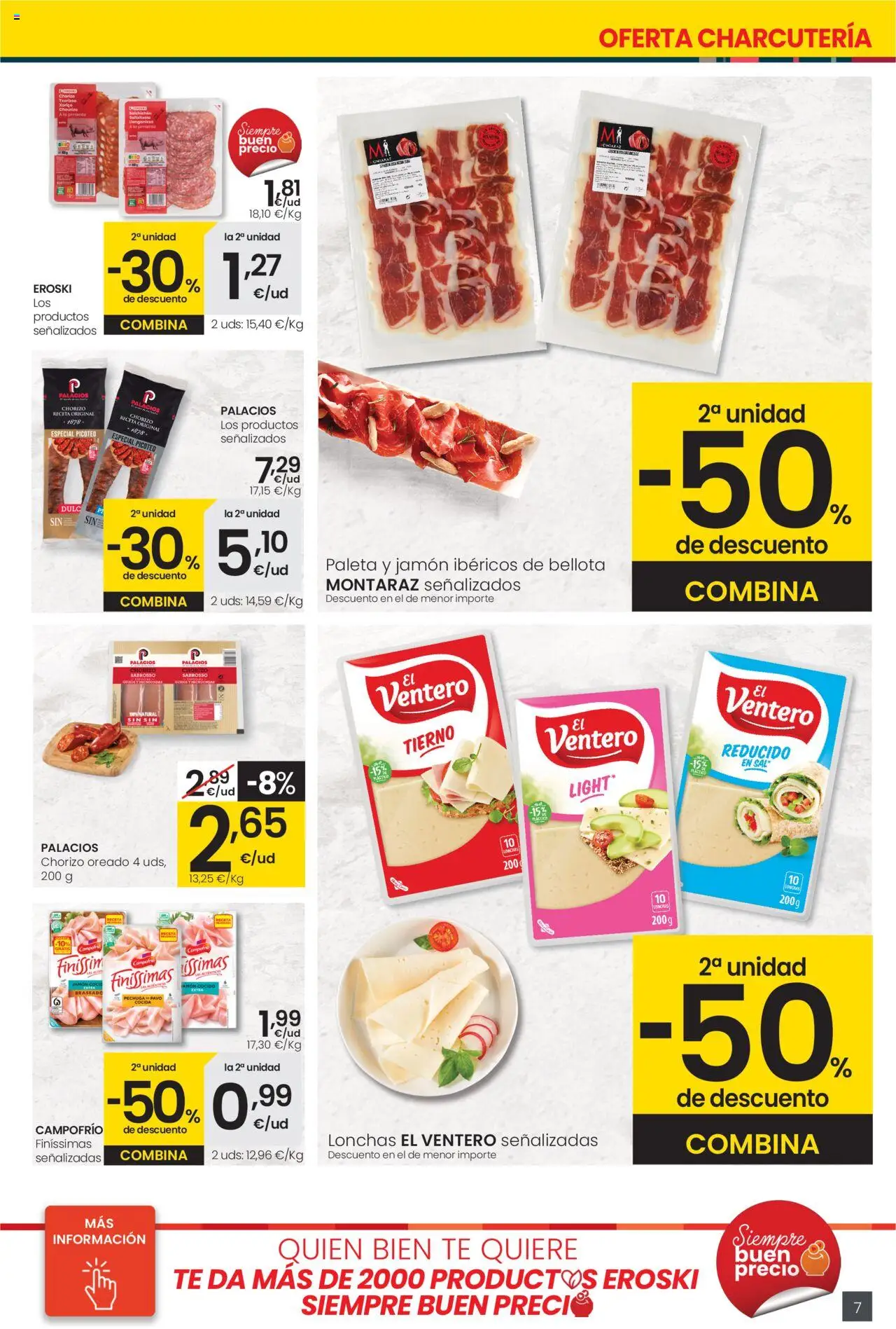 Eroski - Precio más bajo Center │ válido desde el 16.10.2025 | Página: 7 | Productos: Jamón, Té