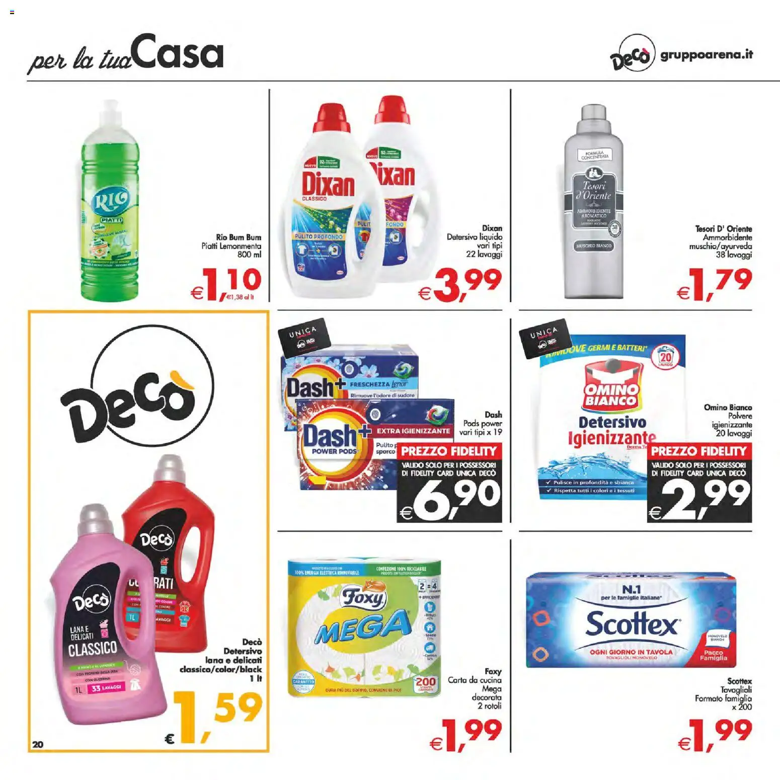 Volantino Decò del 06.03.2026 | Pagina: 20 | Prodotti: Ammorbidente, Lavatrice