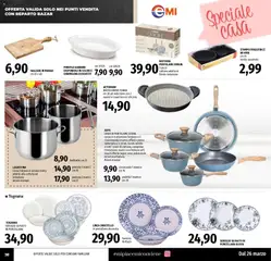 Anteprima del volantino EMI volantino valido a partire dal 26.03.2026 | Pagina: 30 | Prodotti: Bistecchiera, Tagliere, Alluminio, Friggitrice