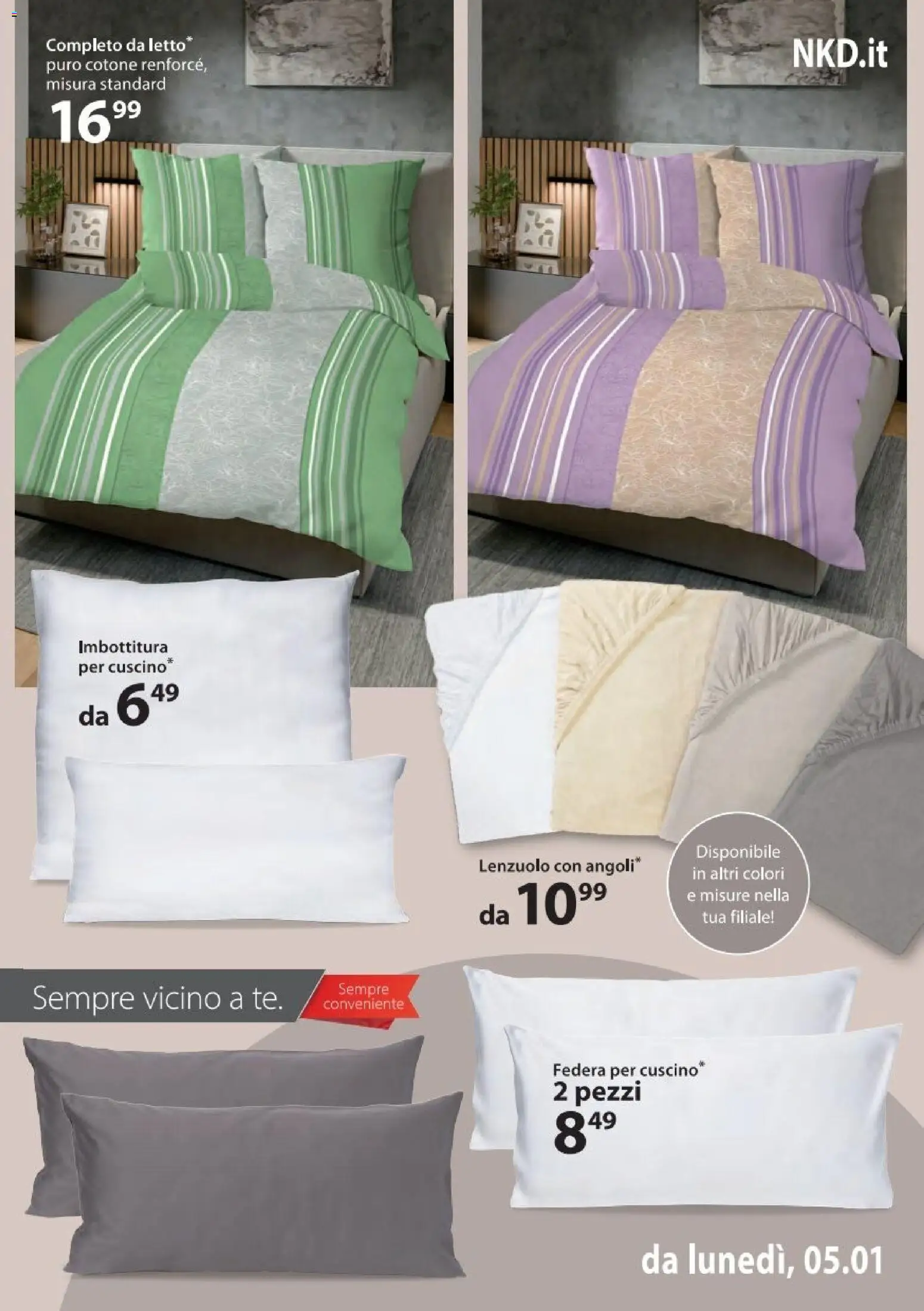 Volantino NKD del 05.01.2026 | Pagina: 5 | Prodotti: Cuscino, Federa